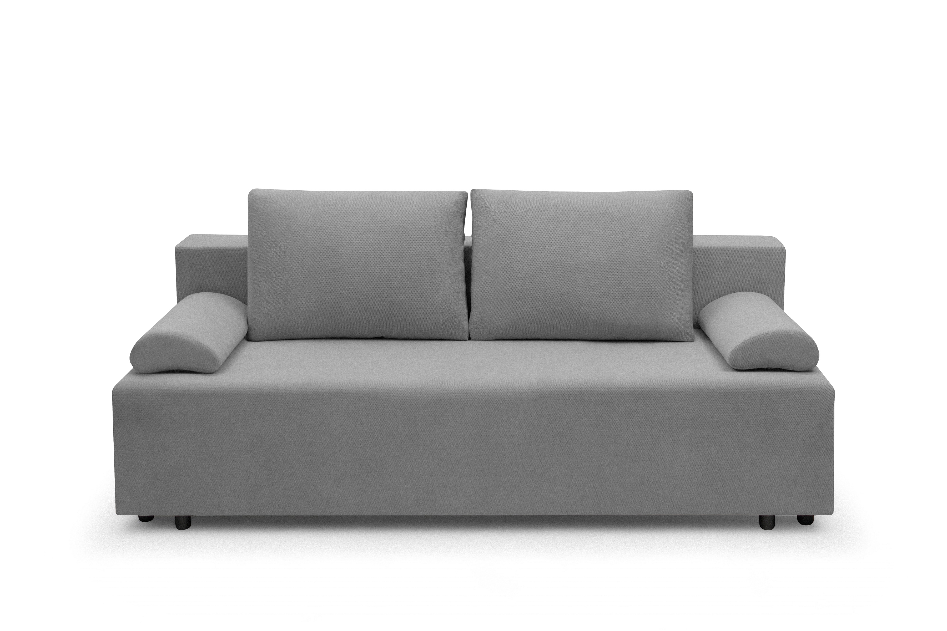 Rozkladacia pohovka Morena s úložným priestorom – sivý hydrofóbny plyš Pretty 17 Pohovka rozkladana s úložným priestorom Morena - šedý plusz hydrofobowy Pretty 17