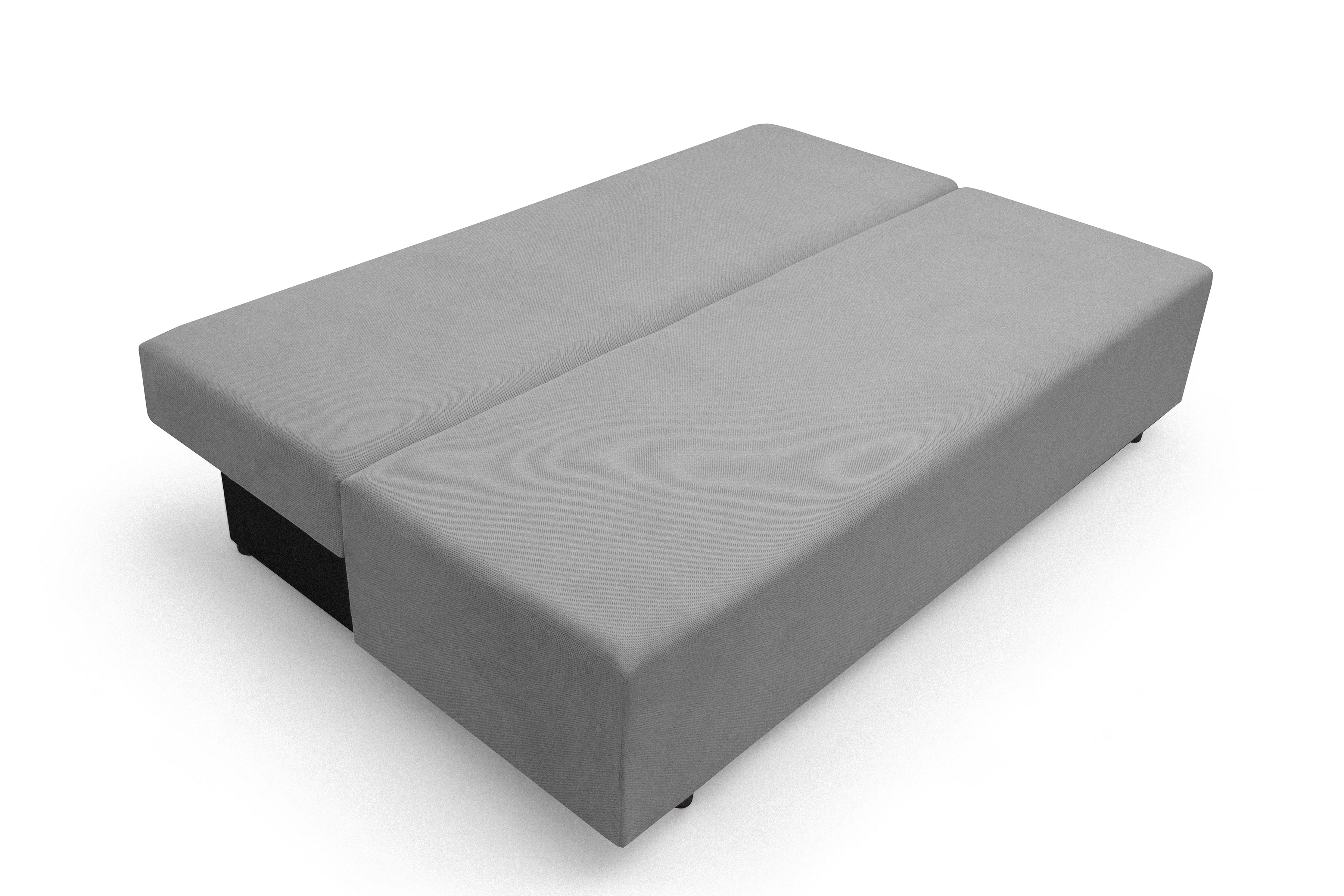 Rozkladacia pohovka Morena s úložným priestorom – sivý hydrofóbny plyš Pretty 17 Pohovka rozkladana s úložným priestorom Morena - šedý plusz hydrofobowy Pretty 17