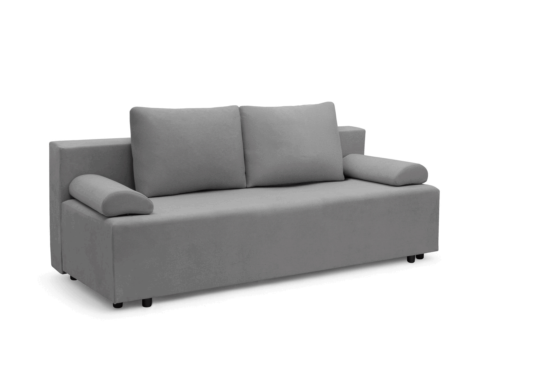 Rozkladacia pohovka Morena s úložným priestorom – sivý hydrofóbny plyš Pretty 17 Pohovka rozkladana s úložným priestorom Morena - šedý plusz hydrofobowy Pretty 17