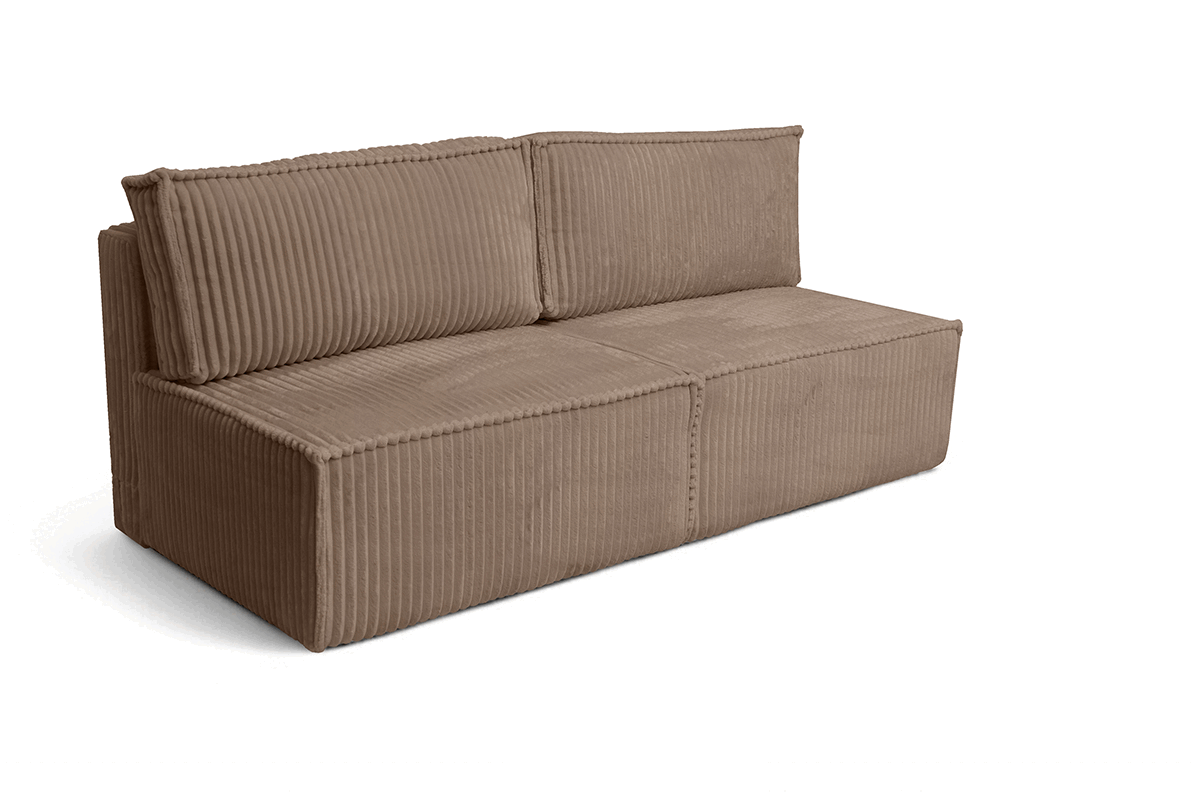 Rozkládací pohovka Solvero - tmavě béžový plyš Tilia 17 Pohovka Solvero rozkládací - béžová plusz Tilia 17