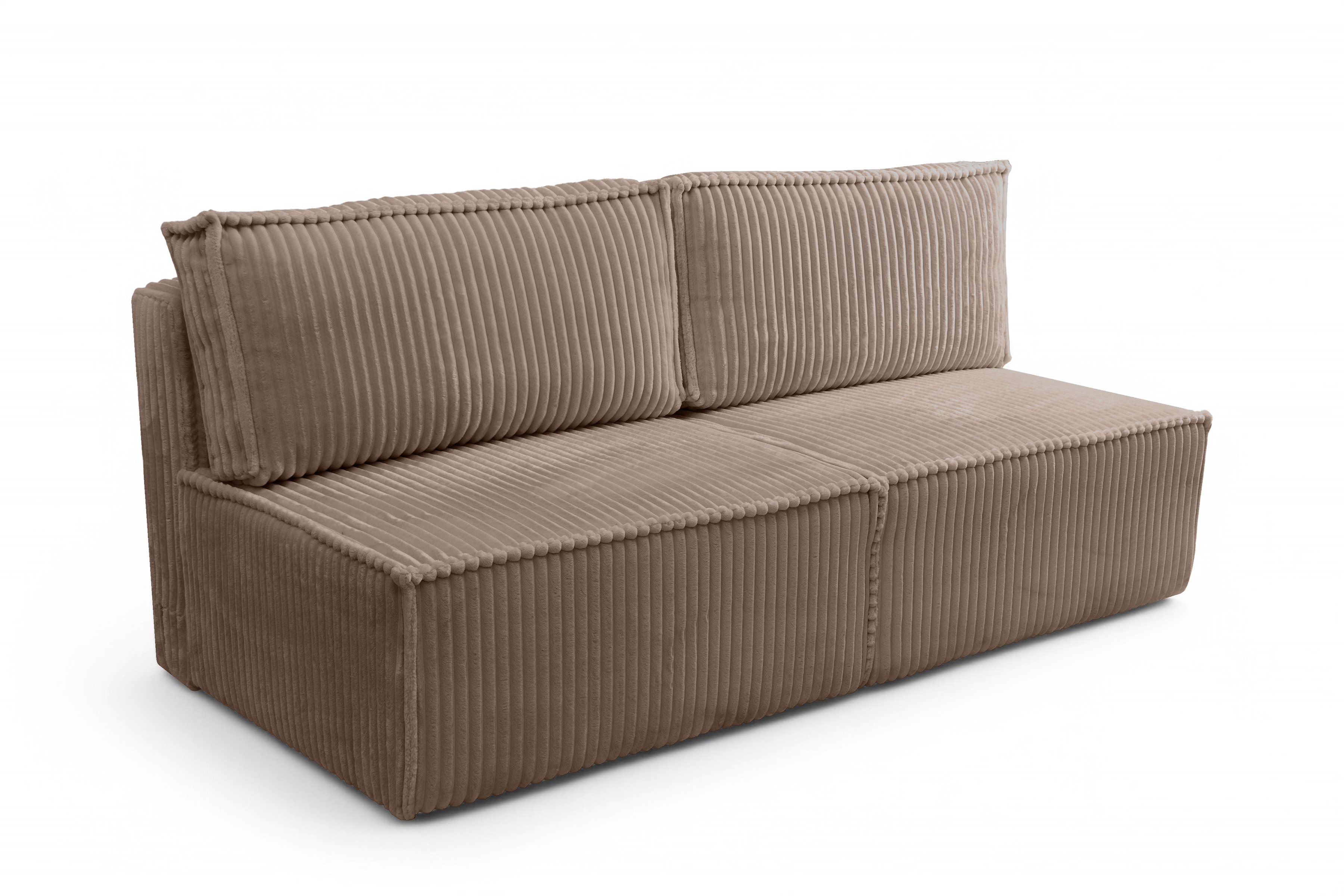 Rozkládací pohovka Solvero - tmavě béžový plyš Tilia 17 Pohovka Solvero rozkládací - béžová plusz Tilia 17