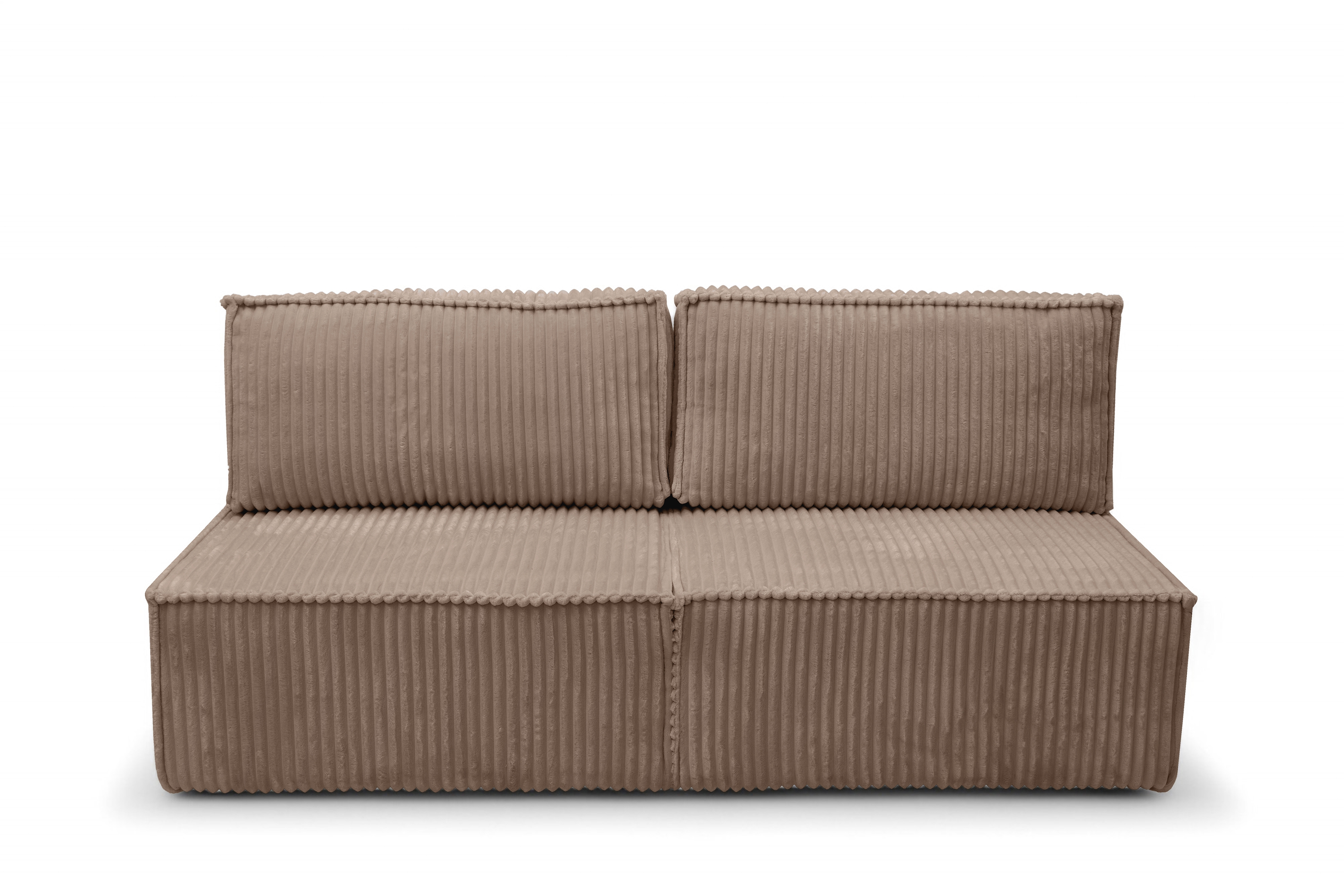 Rozkládací pohovka Solvero - tmavě béžový plyš Tilia 17 Pohovka Solvero rozkládací - béžová plusz Tilia 17