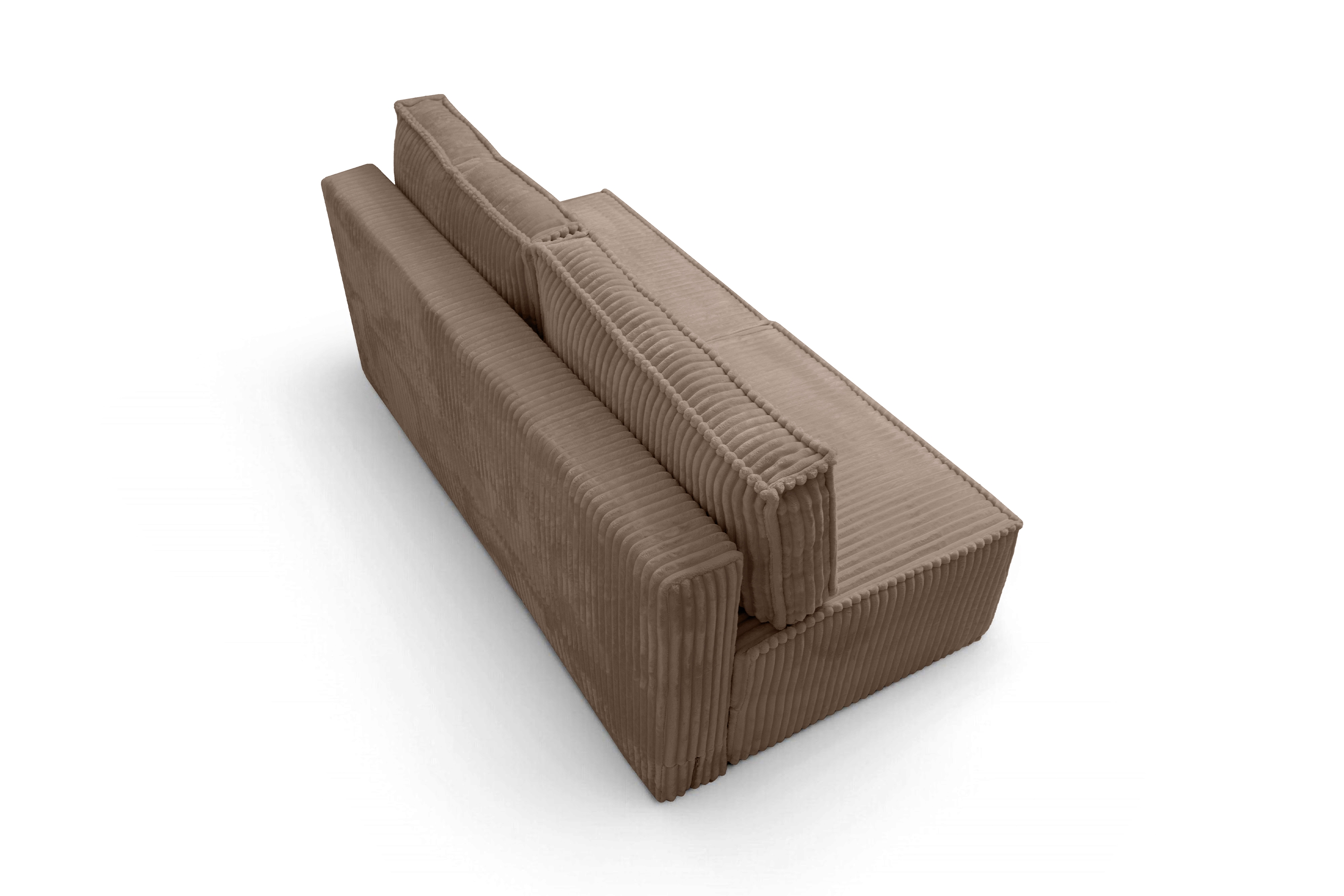 Rozkládací pohovka Solvero - tmavě béžový plyš Tilia 17 Pohovka Solvero rozkládací - béžová plusz Tilia 17