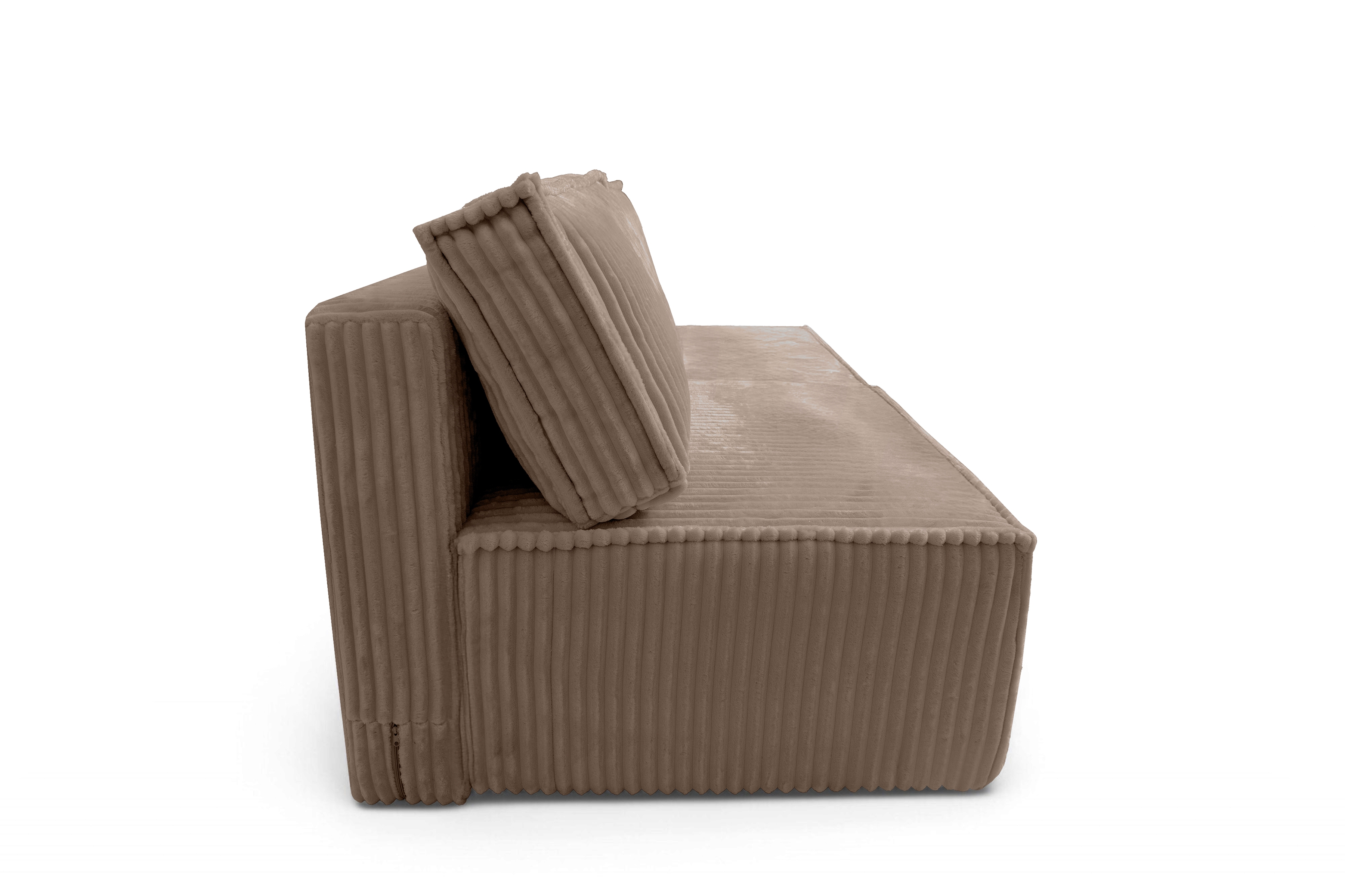 Rozkládací pohovka Solvero - tmavě béžový plyš Tilia 17 Pohovka Solvero rozkládací - béžová plusz Tilia 17