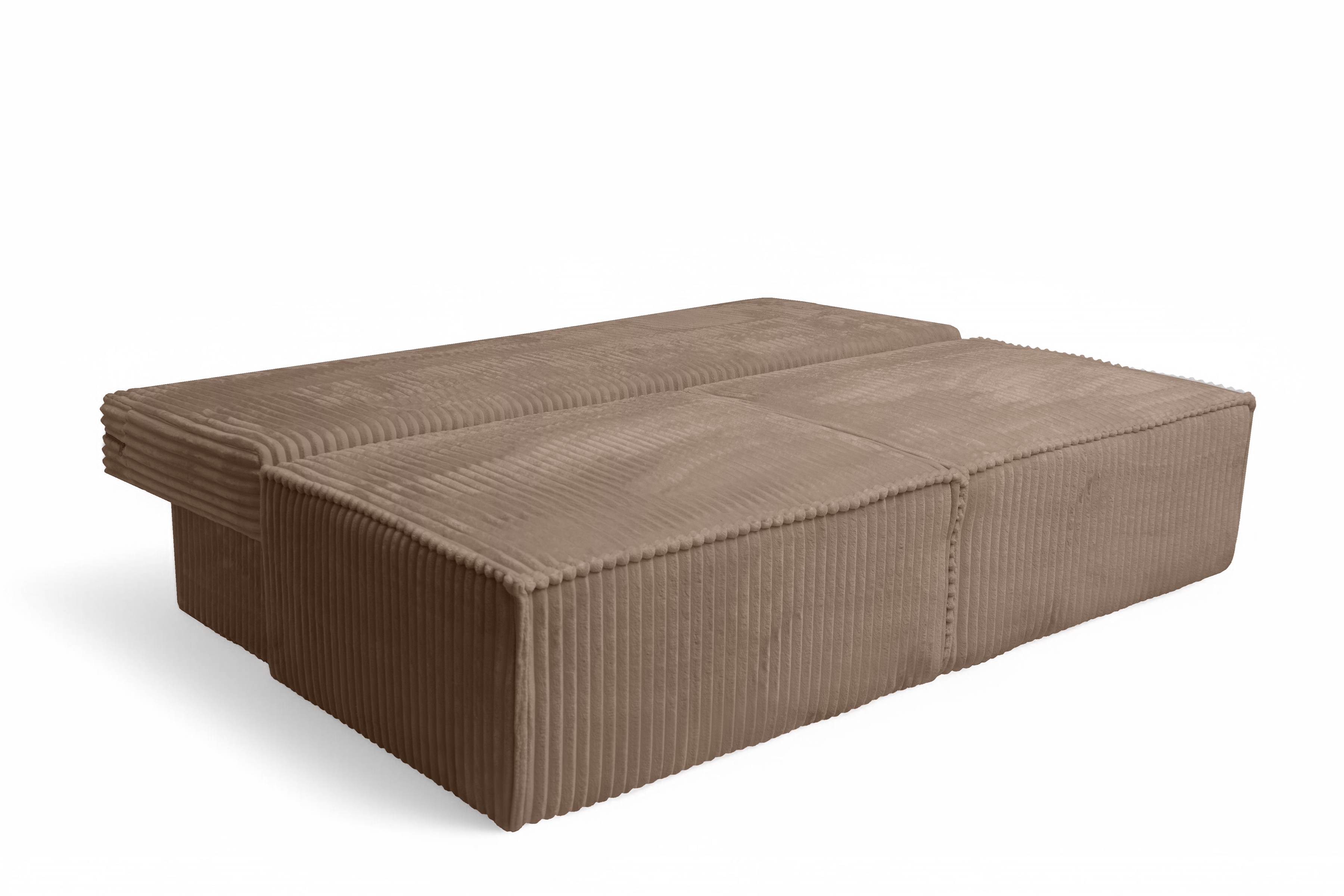 Rozkládací pohovka Solvero - tmavě béžový plyš Tilia 17 Pohovka Solvero rozkládací - béžová plusz Tilia 17