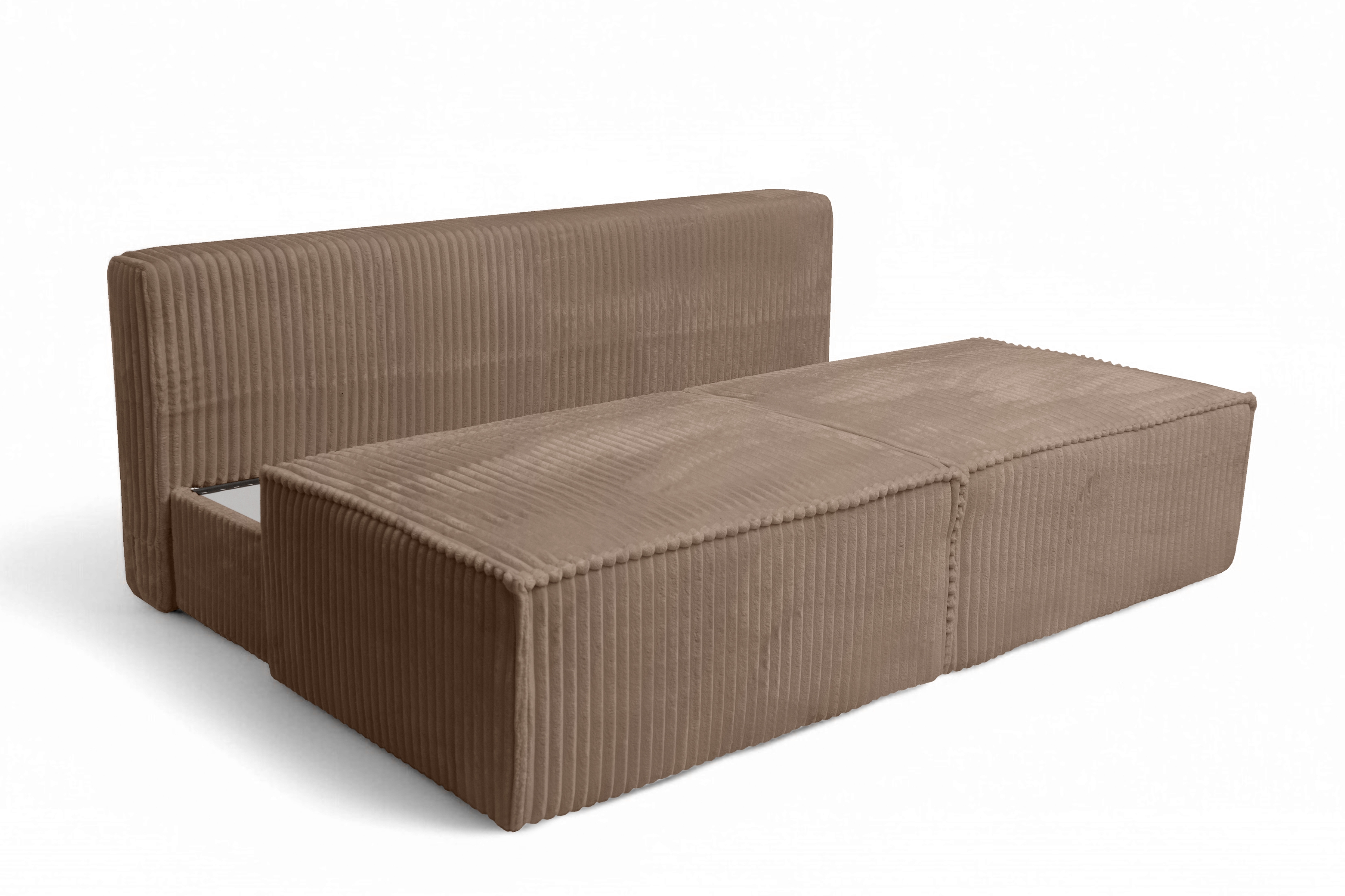 Rozkládací pohovka Solvero - tmavě béžový plyš Tilia 17 Pohovka Solvero rozkládací - béžová plusz Tilia 17