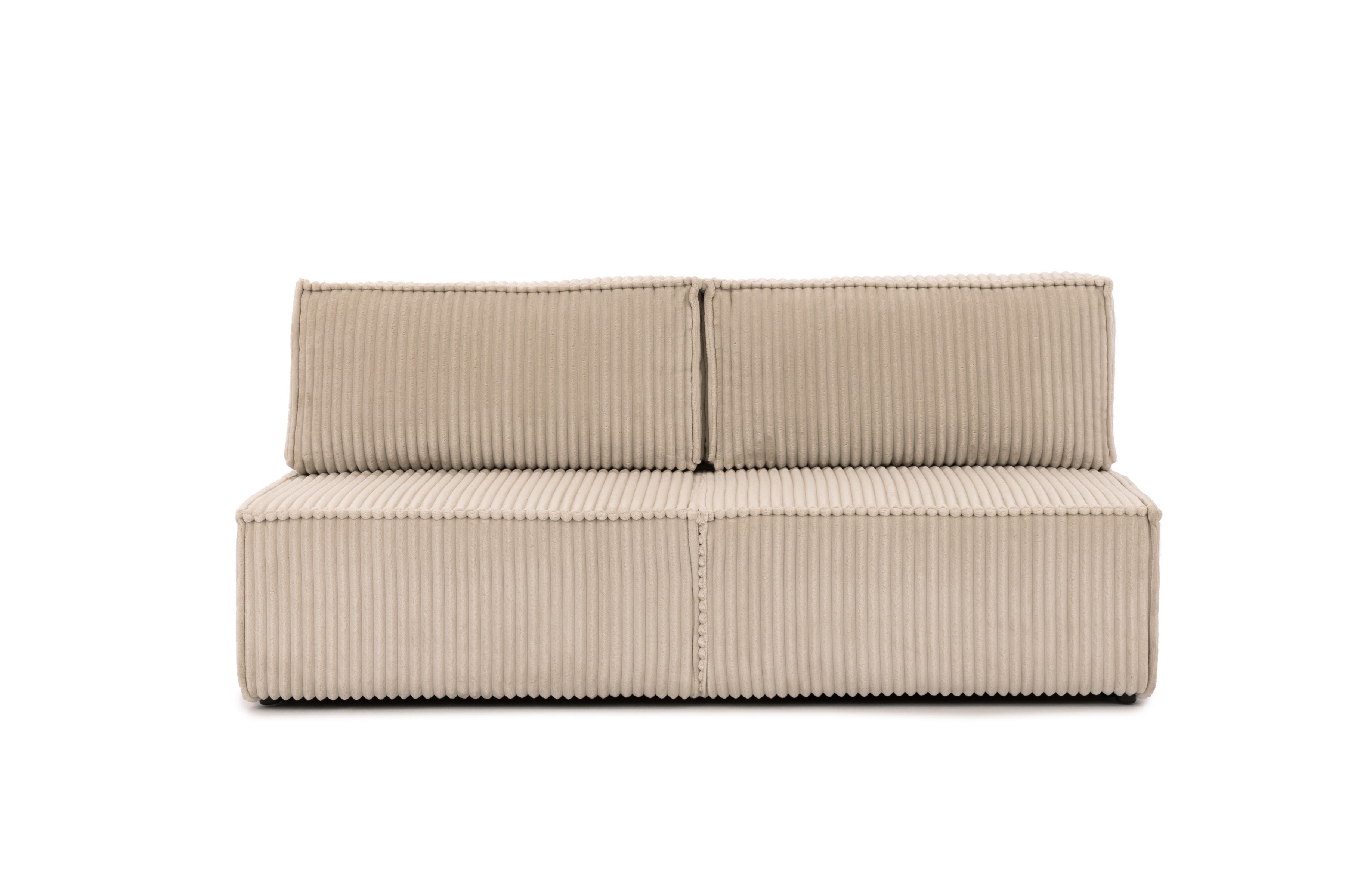 Pohovka Solvero s rozkladem na spaní - světle béžový plyš Tilia 01 Pohovka Solvero rozkládací - Krémový plusz Tilia 01