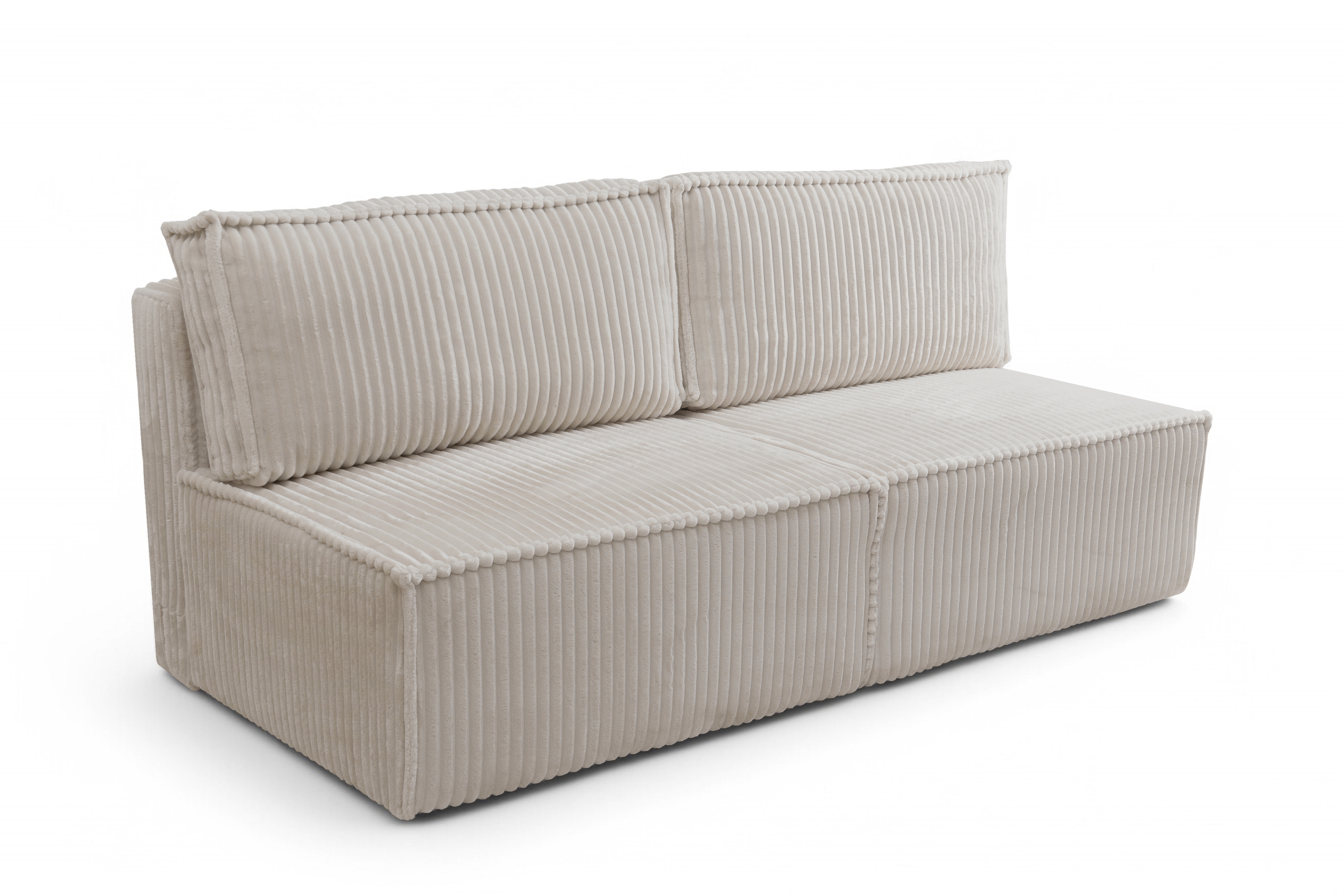 Rozkládací pohovka Solvero - béžový plyš Tilia 03 Pohovka Solvero rozkládací - kremwy plusz Tilia 03