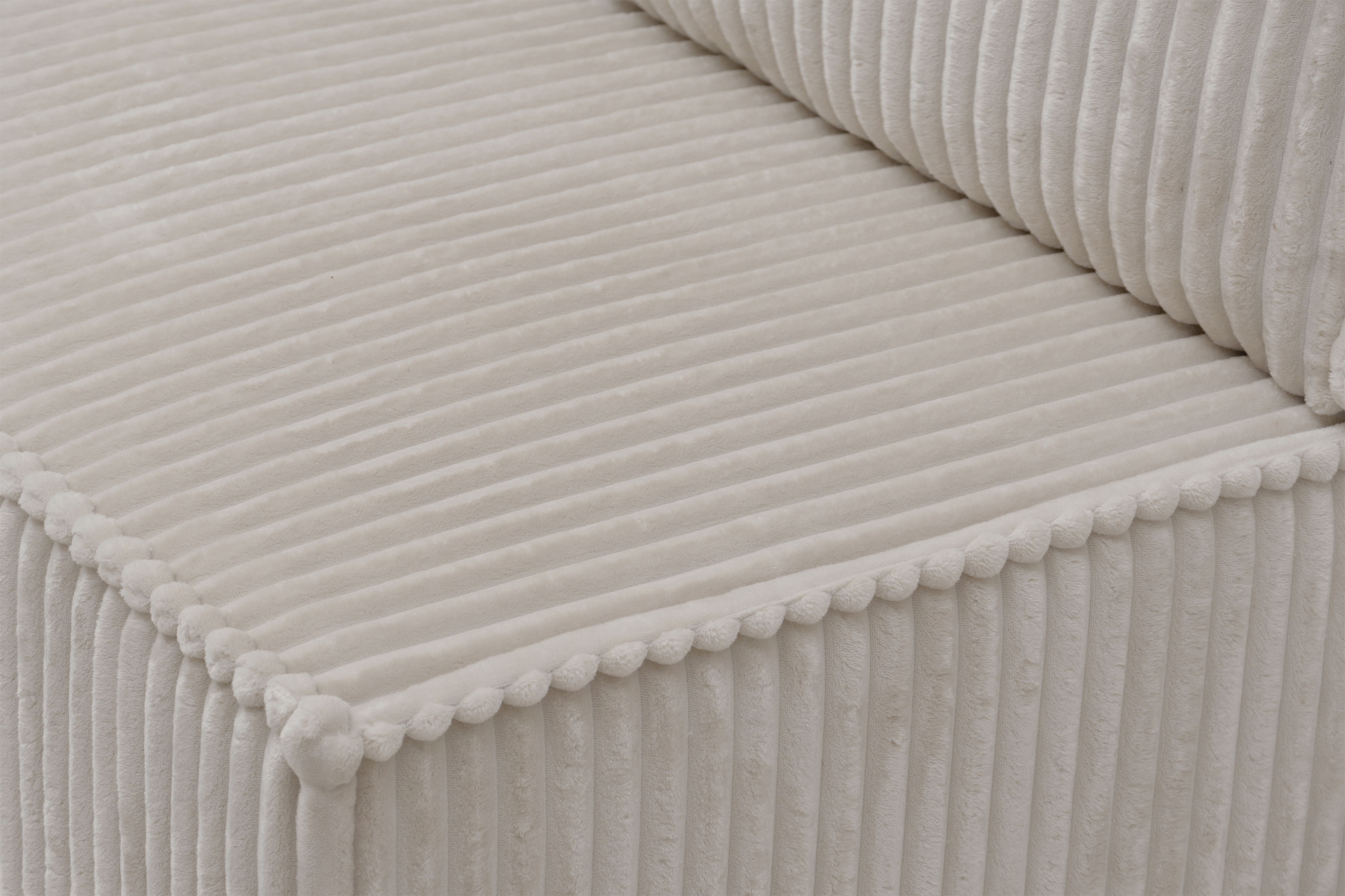 Rozkládací pohovka Solvero - béžový plyš Tilia 03 Pohovka Solvero rozkládací - kremwy plusz Tilia 03