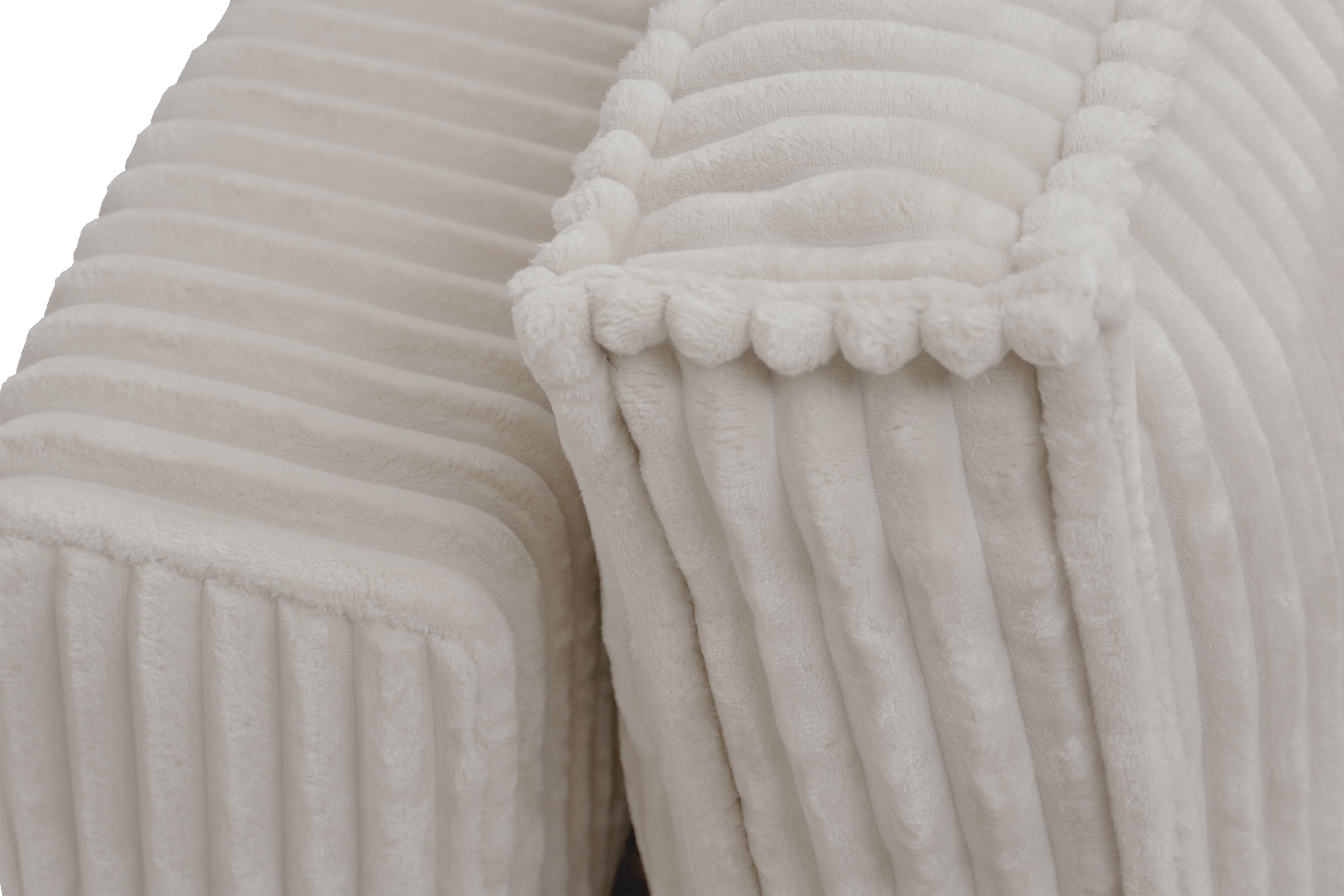 Rozkládací pohovka Solvero - béžový plyš Tilia 03 Pohovka Solvero rozkládací - kremwy plusz Tilia 03