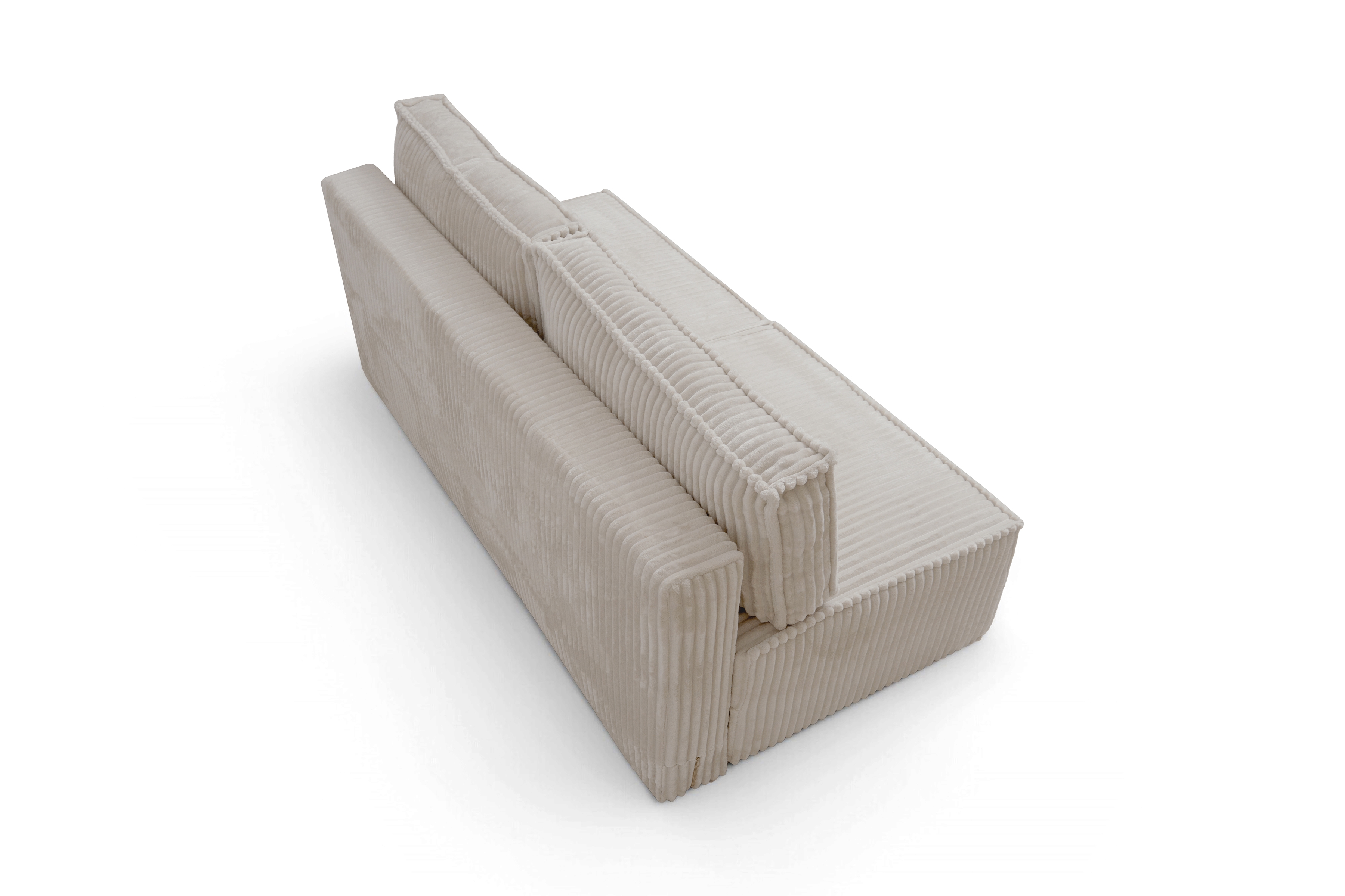 Rozkládací pohovka Solvero - béžový plyš Tilia 03 Pohovka Solvero rozkládací - kremwy plusz Tilia 03