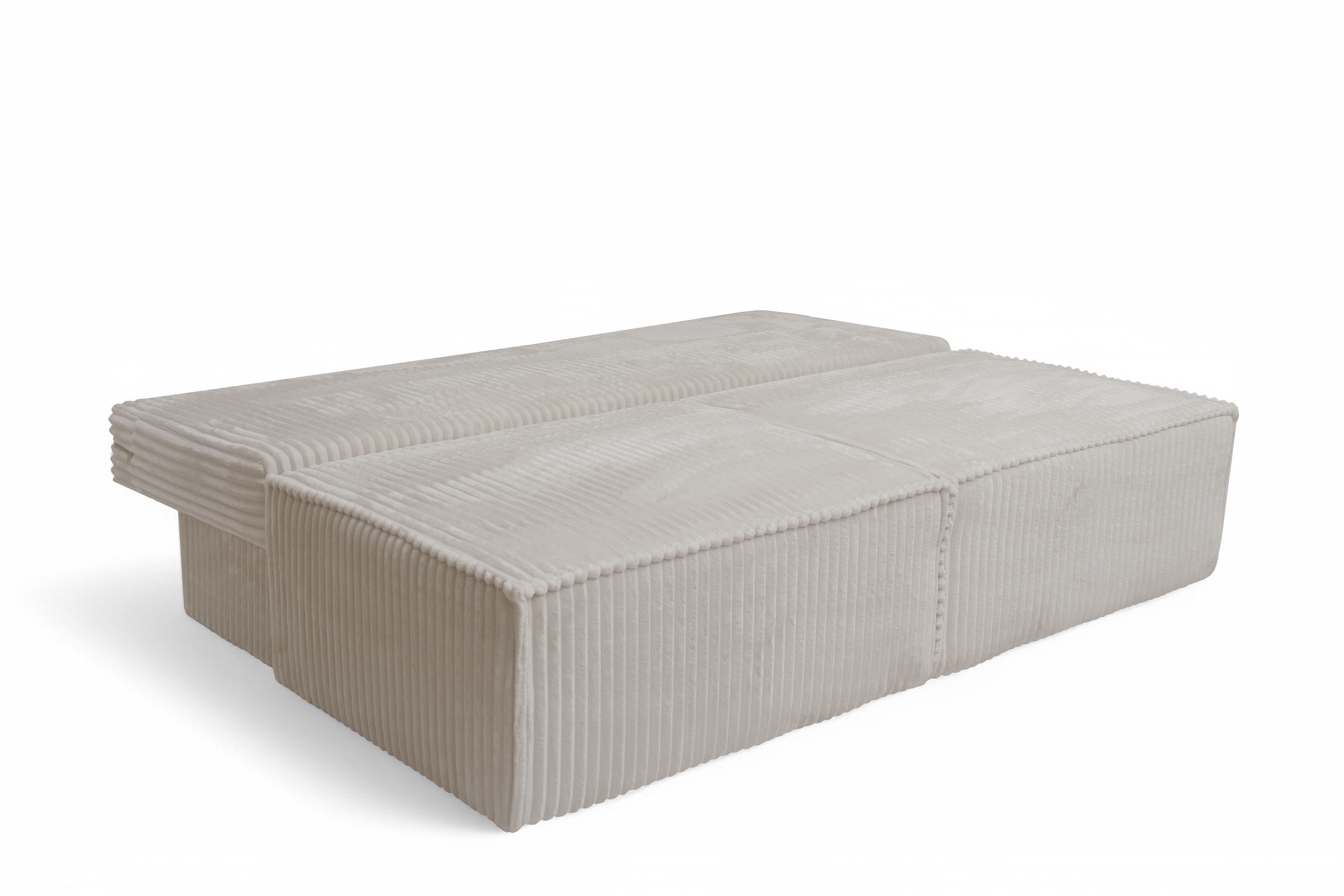 Rozkládací pohovka Solvero - béžový plyš Tilia 03 Pohovka Solvero rozkládací - kremwy plusz Tilia 03