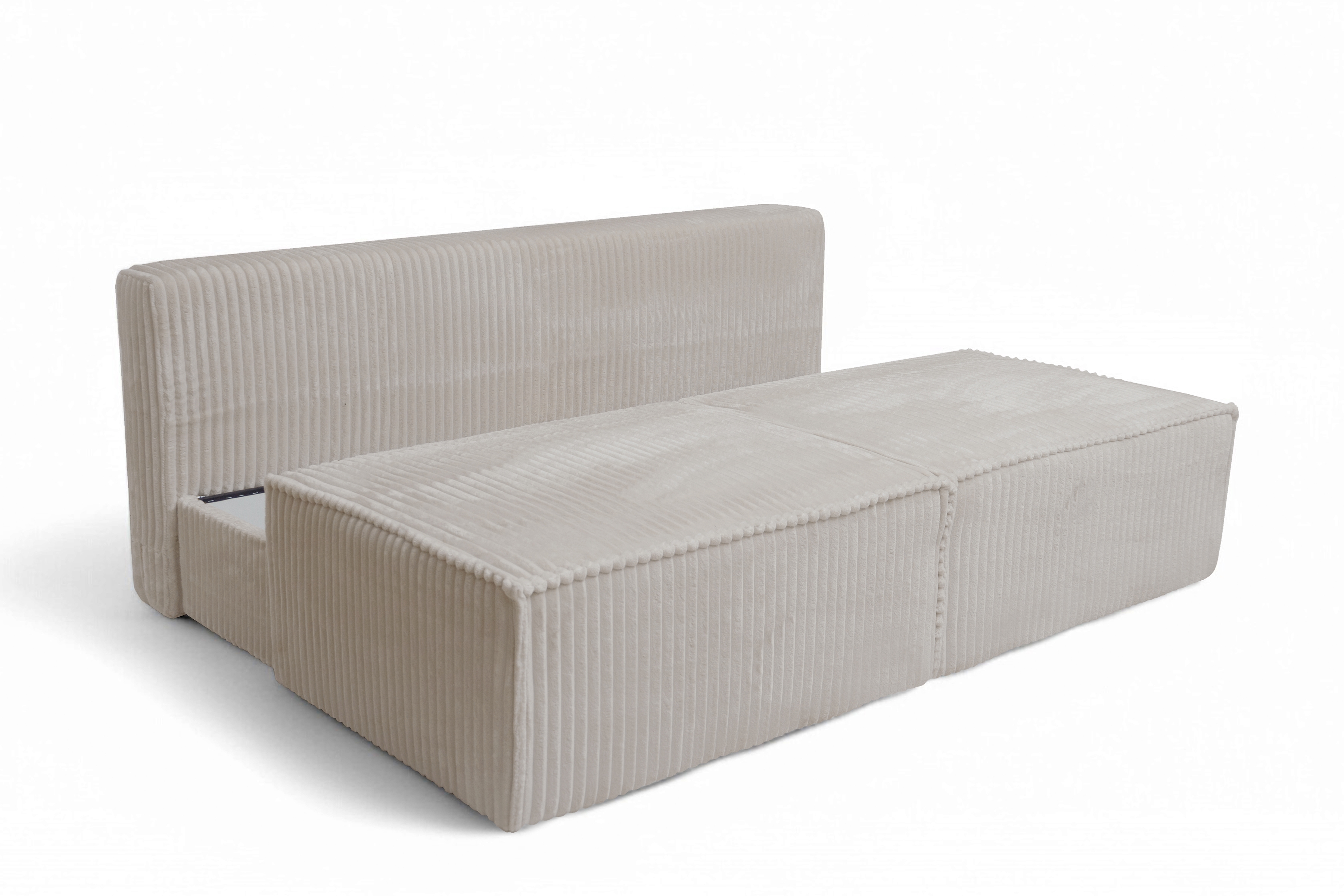 Rozkládací pohovka Solvero - béžový plyš Tilia 03 Pohovka Solvero rozkládací - kremwy plusz Tilia 03