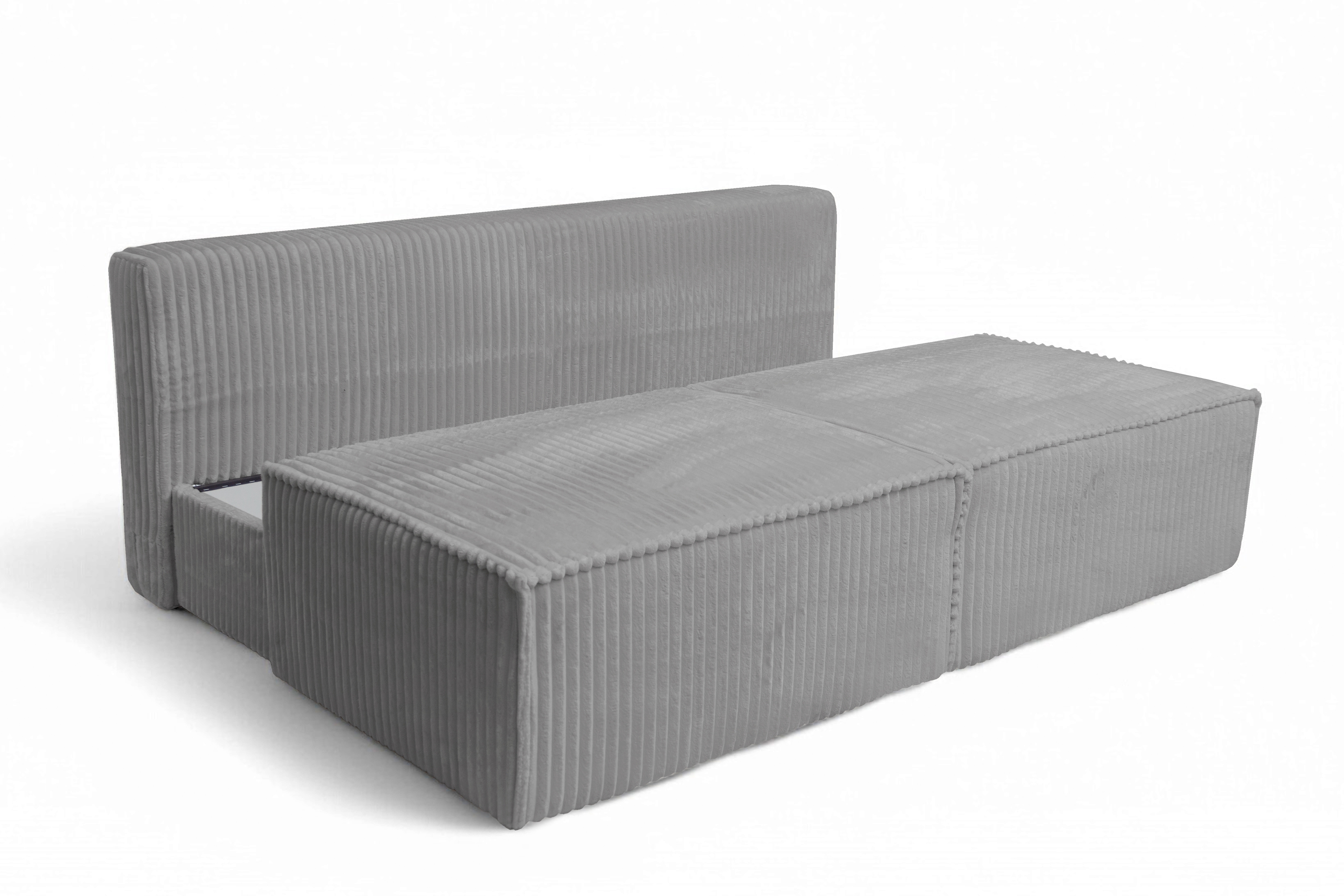 Pohovka Solvero s funkciou spania - sivý plyš Tilia 86 Pohovka Solvero s funkciou spánku - šedý plusz Tilia 86