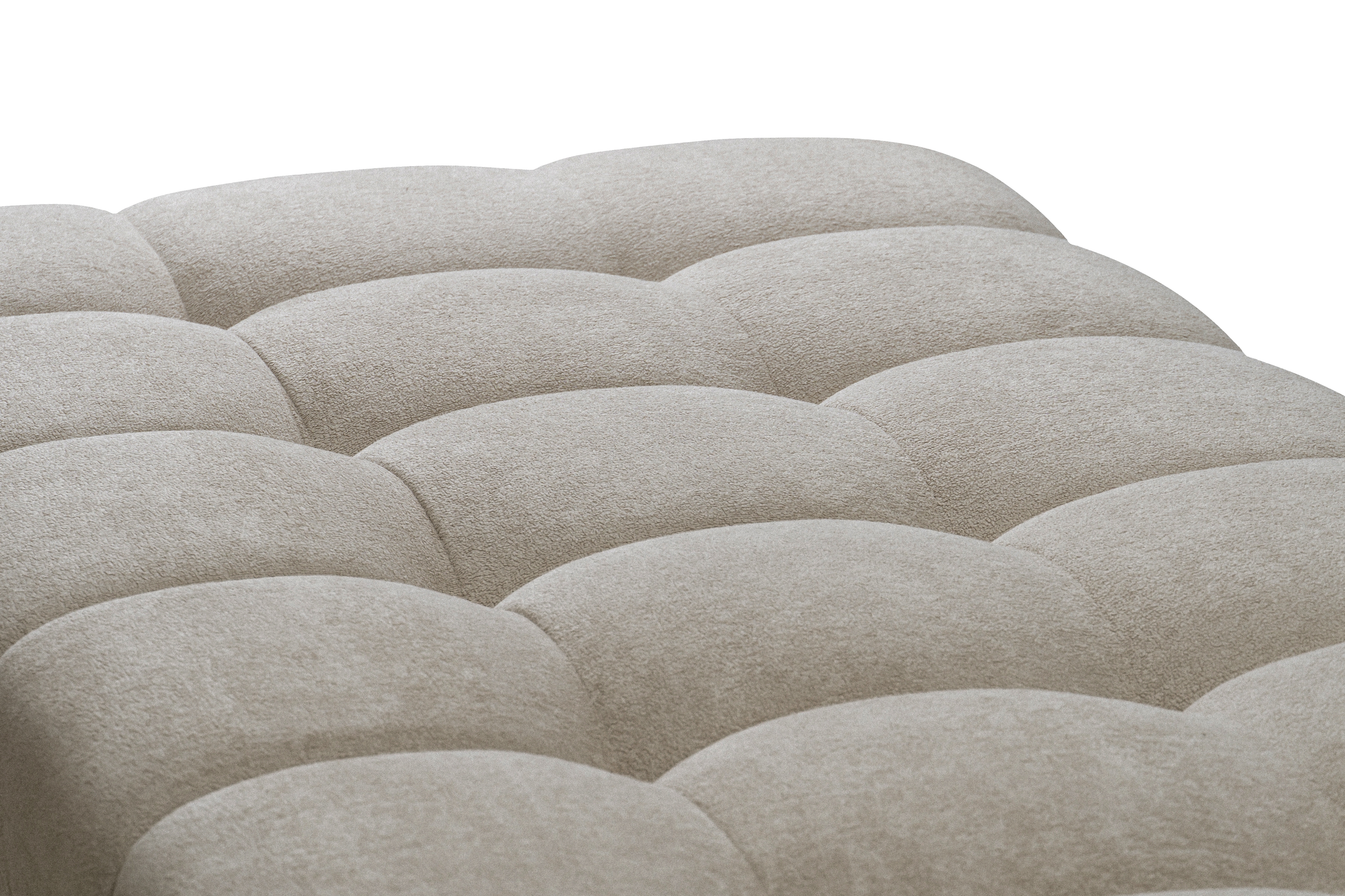 Rozkladacia pohovka Tuko s úložným priestorom – béžová pletenina Freya 210.03 Pohovka Tuko rozkladana S vnútorným úložným priestorom- Béžová boucle Freya 210.03