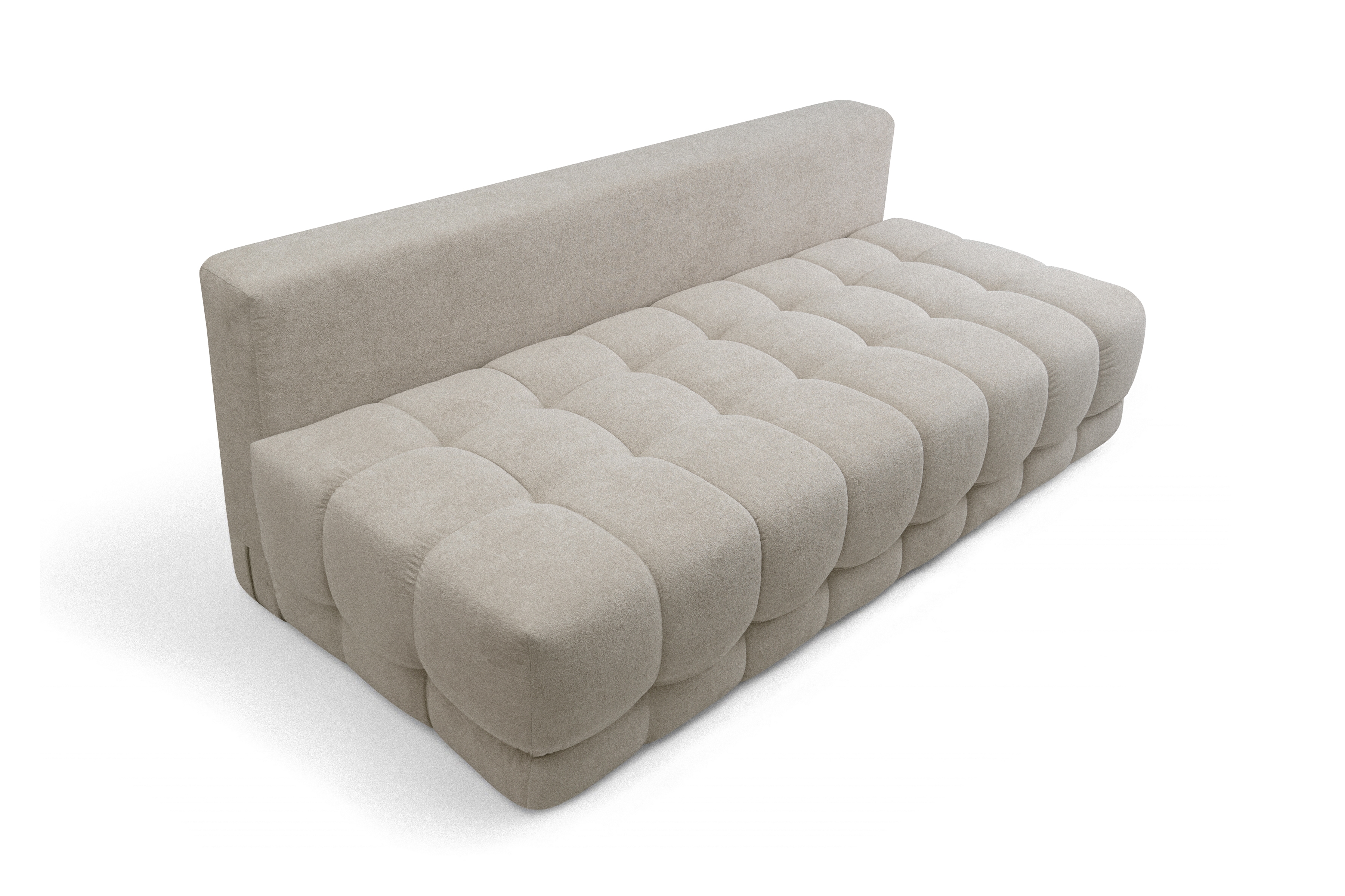 Rozkladacia pohovka Tuko s úložným priestorom – béžová pletenina Freya 210.03 Pohovka Tuko rozkladana S vnútorným úložným priestorom- Béžová boucle Freya 210.03