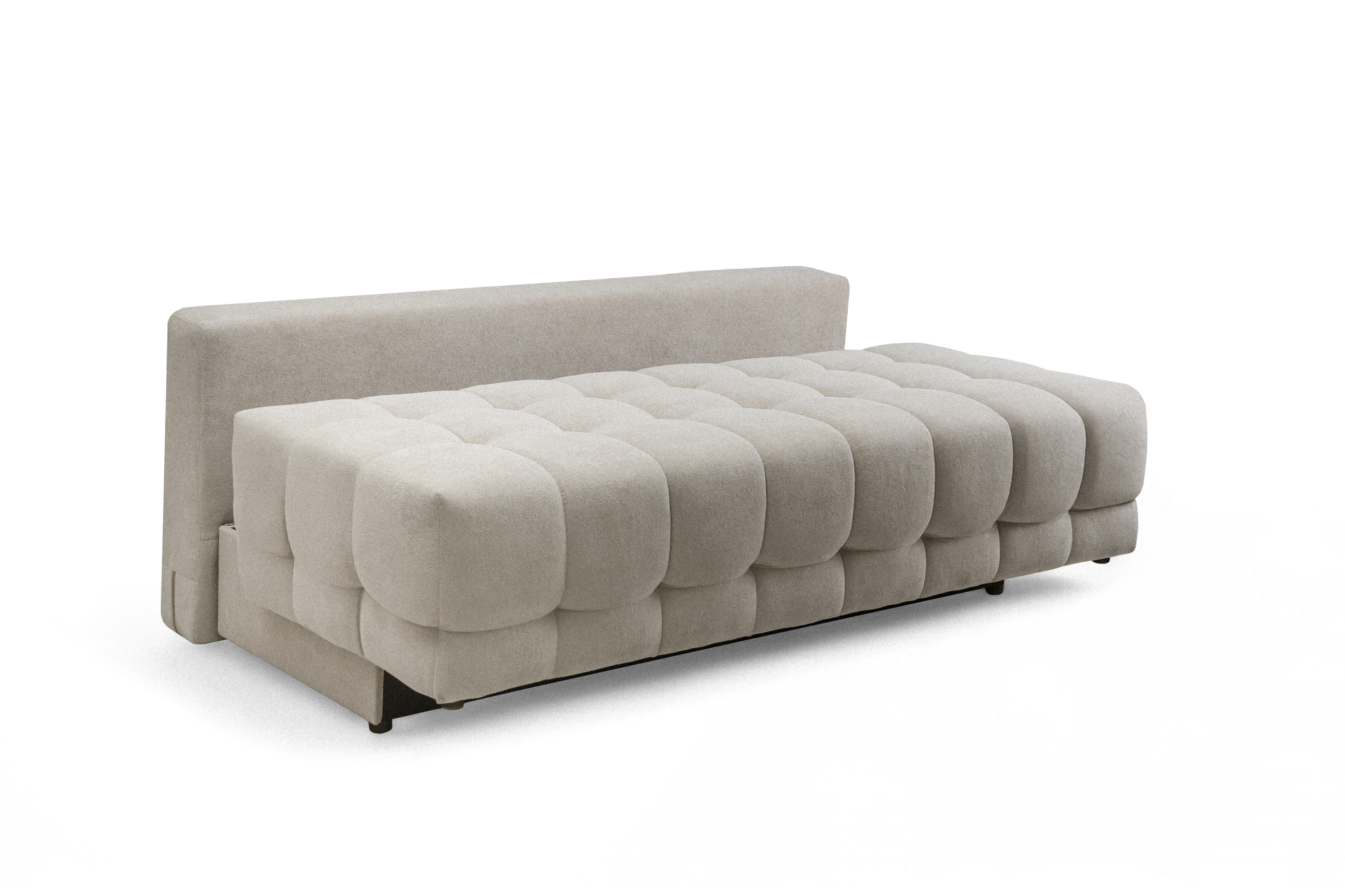 Rozkladacia pohovka Tuko s úložným priestorom – béžová pletenina Freya 210.03 Pohovka Tuko rozkladana S vnútorným úložným priestorom- Béžová boucle Freya 210.03