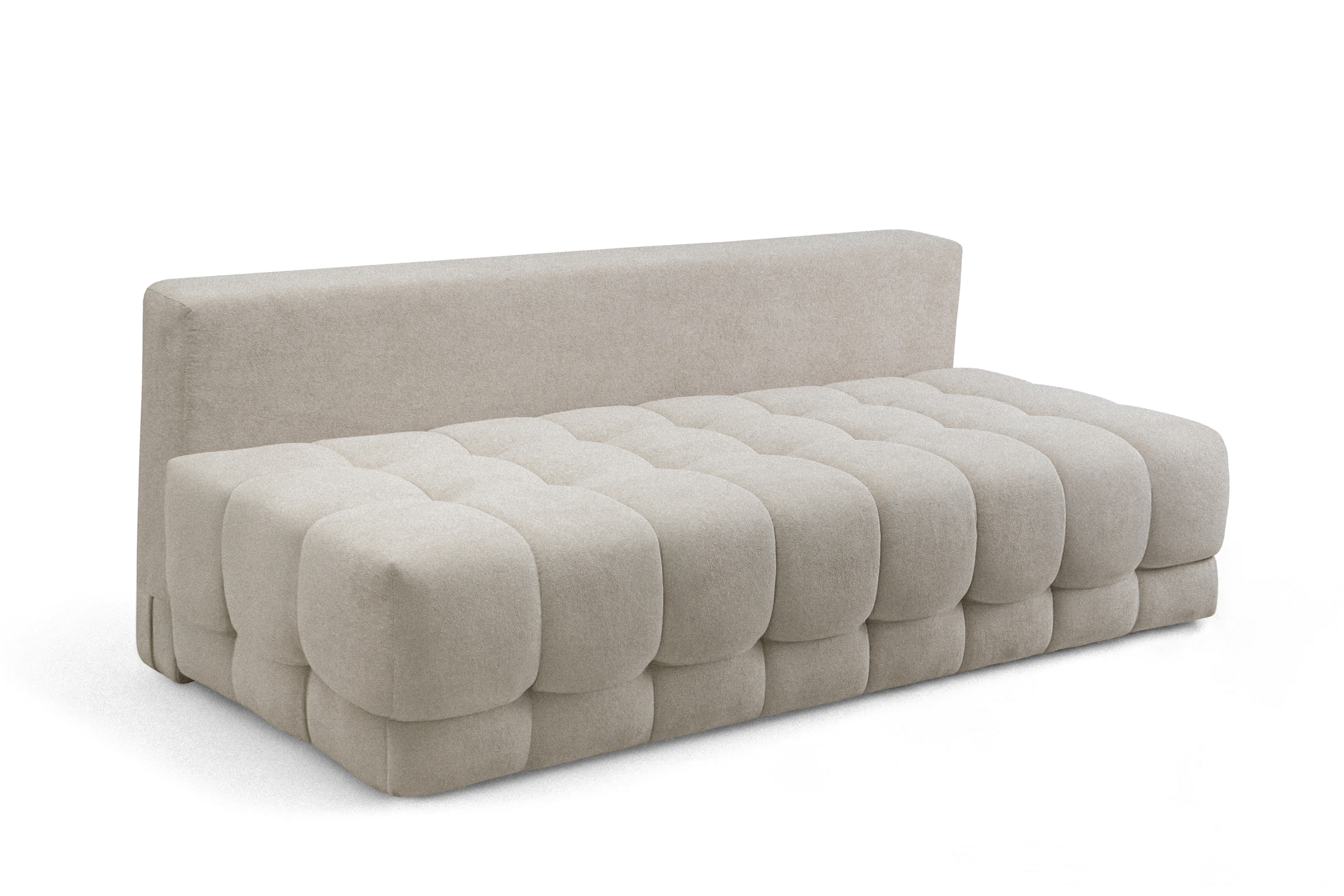 Rozkladacia pohovka Tuko s úložným priestorom – béžová pletenina Freya 210.03 Pohovka Tuko rozkladana S vnútorným úložným priestorom- Béžová boucle Freya 210.03