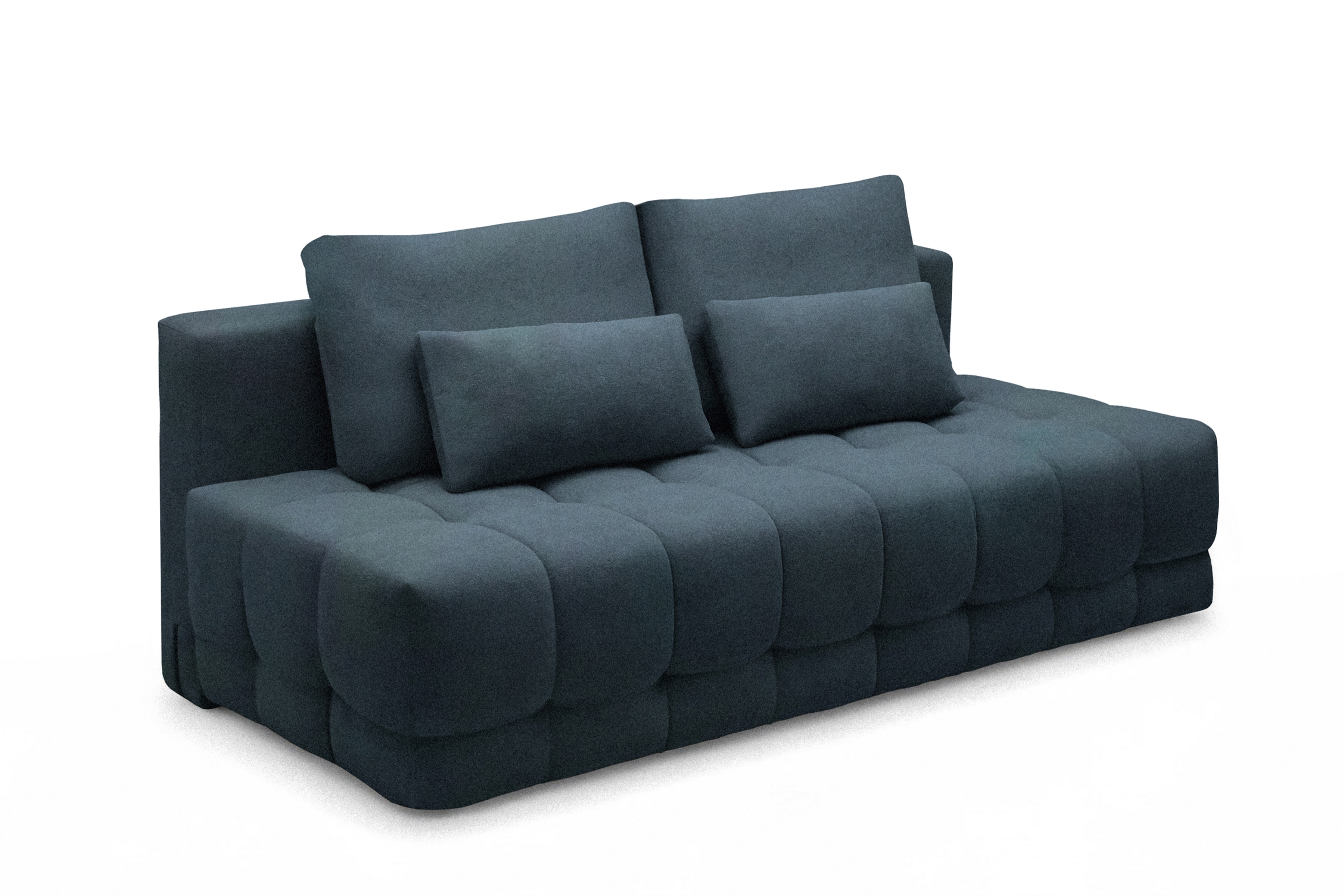 Rozkladacia pohovka Tuko s úložným priestorom – tmavomodrá pletenina Freya 210-28 Pohovka Tuko rozkladana S vnútorným úložným priestorom- námornícka modrá dzianina Freya 210-28