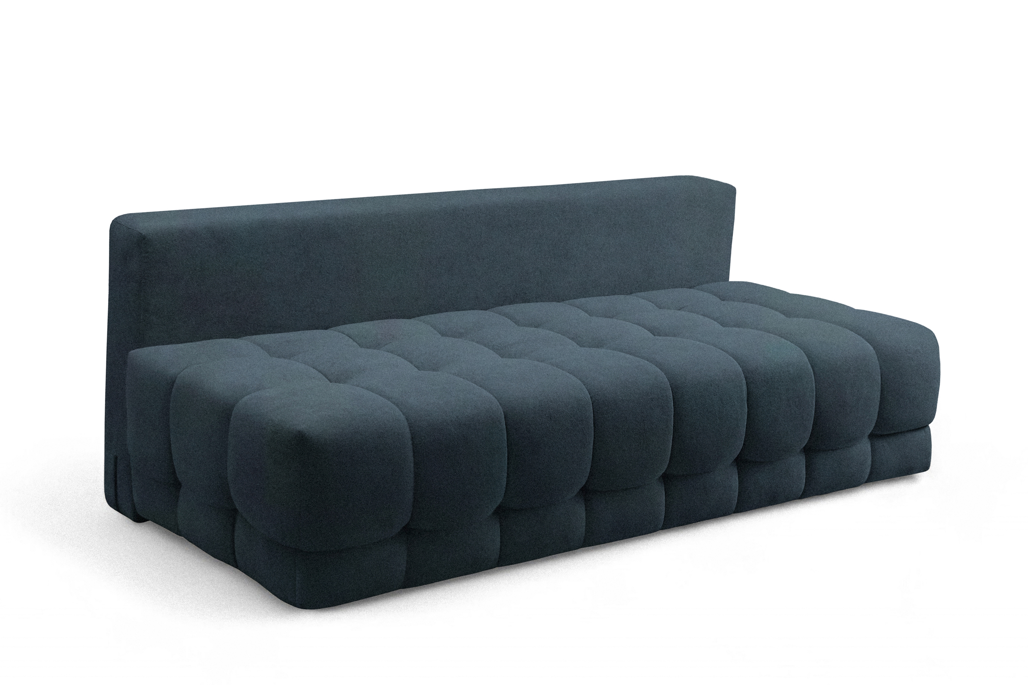 Rozkladacia pohovka Tuko s úložným priestorom – tmavomodrá pletenina Freya 210-28 Pohovka Tuko rozkladana S vnútorným úložným priestorom- námornícka modrá dzianina Freya 210-28