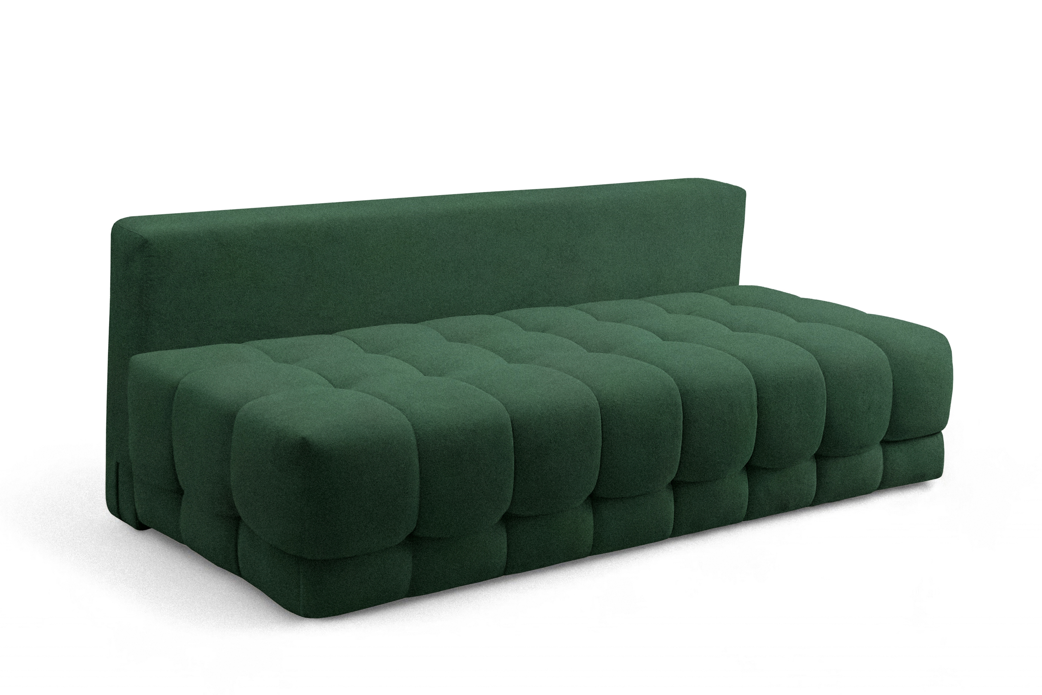 Rozkladacia pohovka Tuko s úložným priestorom – zelená pletenina Freya 210-09 Pohovka Tuko rozkladana S vnútorným úložným priestorom- zelená boucle Freya 210-09