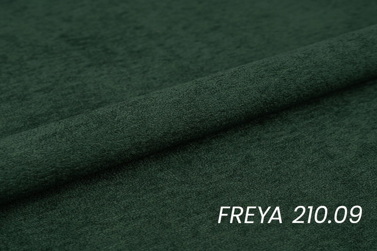 Rozkladacia pohovka Tuko s úložným priestorom – zelená pletenina Freya 210-09 Pohovka Tuko rozkladana S vnútorným úložným priestorom- zelená boucle Freya 210-09