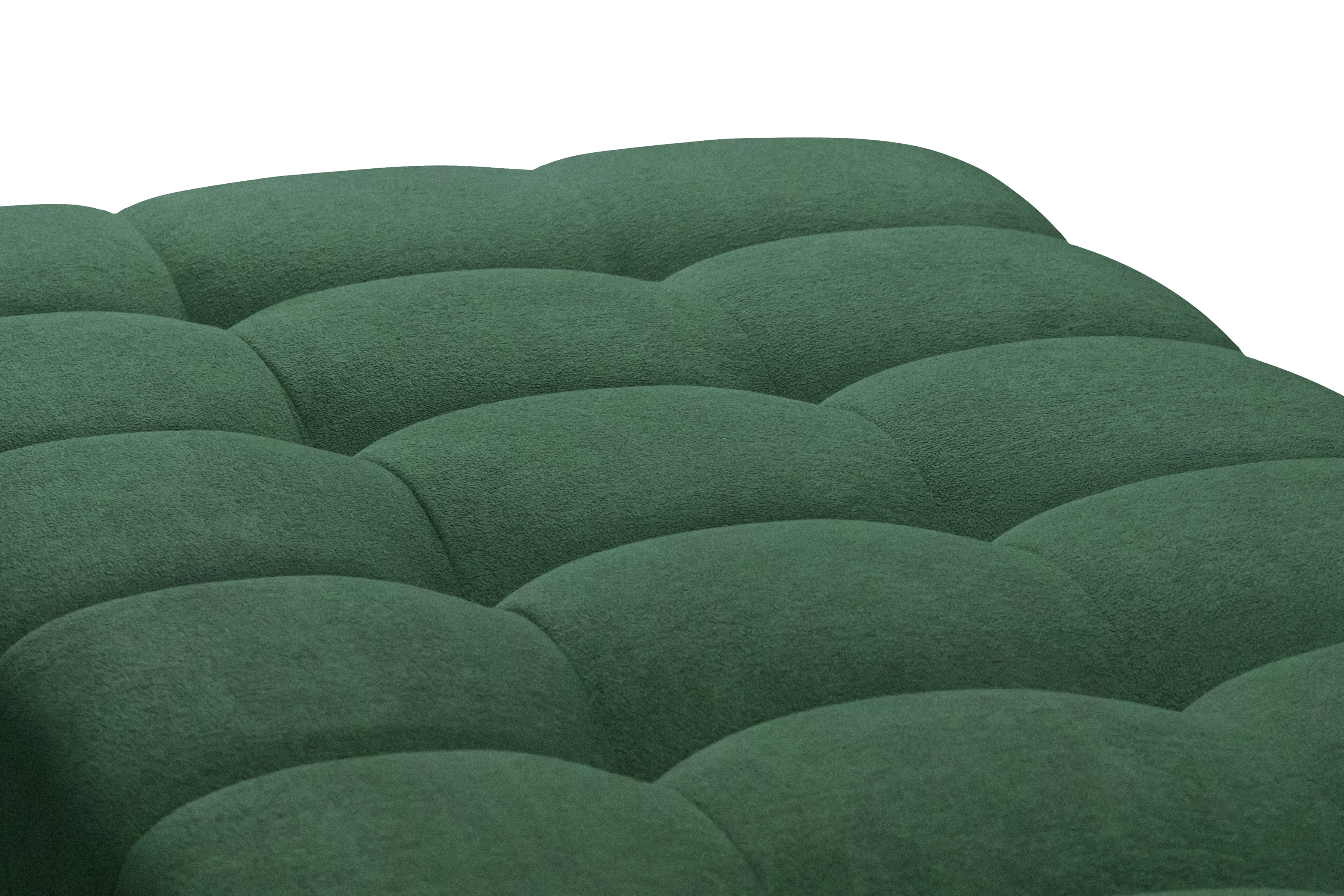 Rozkladacia pohovka Tuko s úložným priestorom – zelená pletenina Freya 210-09 Pohovka Tuko rozkladana S vnútorným úložným priestorom- zelená boucle Freya 210-09