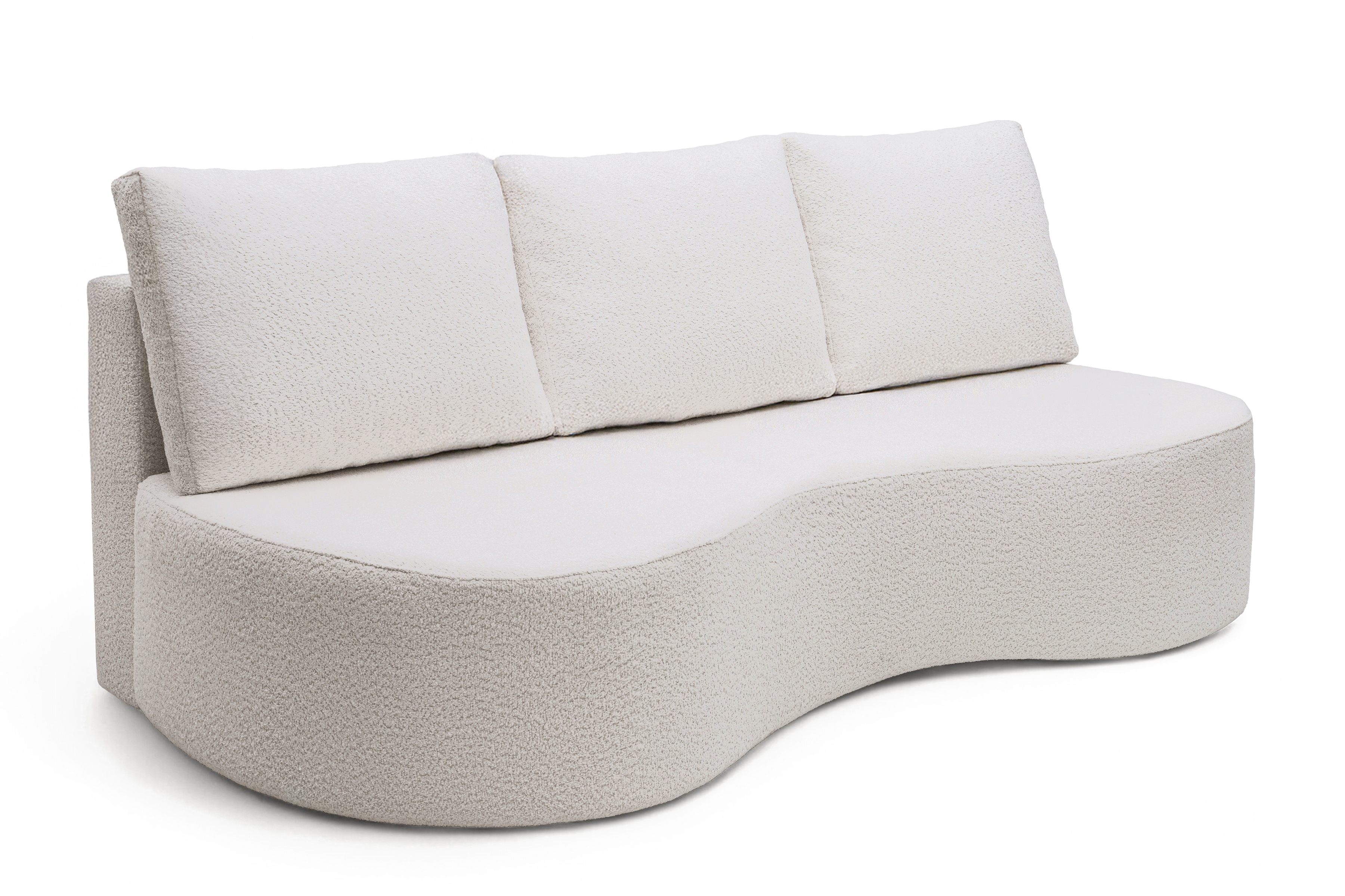 Rozkladacia pohovka Belin - krémová bouclé Catch Me 01 Pohovka s funkciou spania Belin - kremowa boucle Catch Me 01 