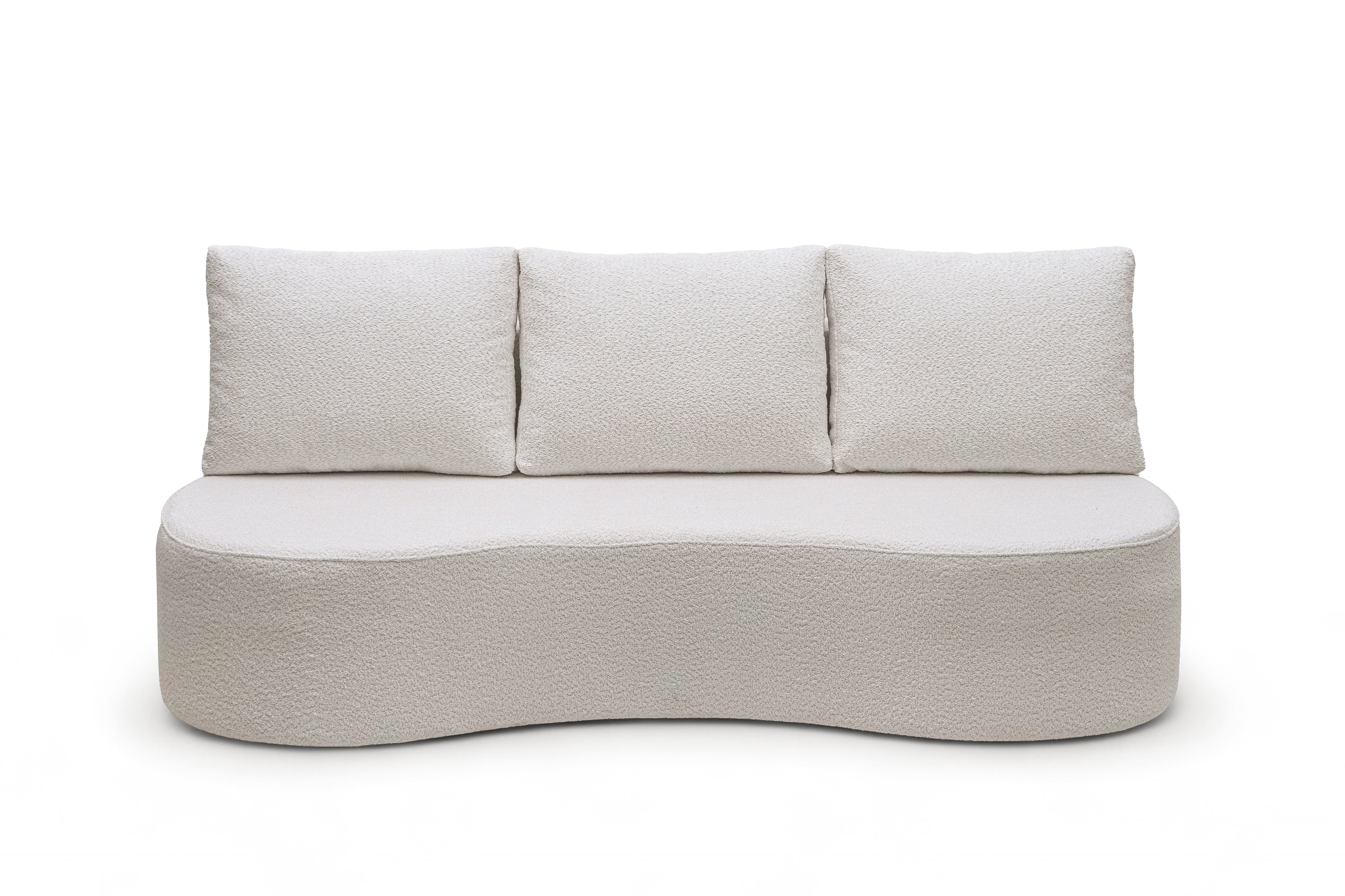 Rozkladacia pohovka Belin - krémová bouclé Catch Me 01 Pohovka s funkciou spania Belin - kremowa boucle Catch Me 01 