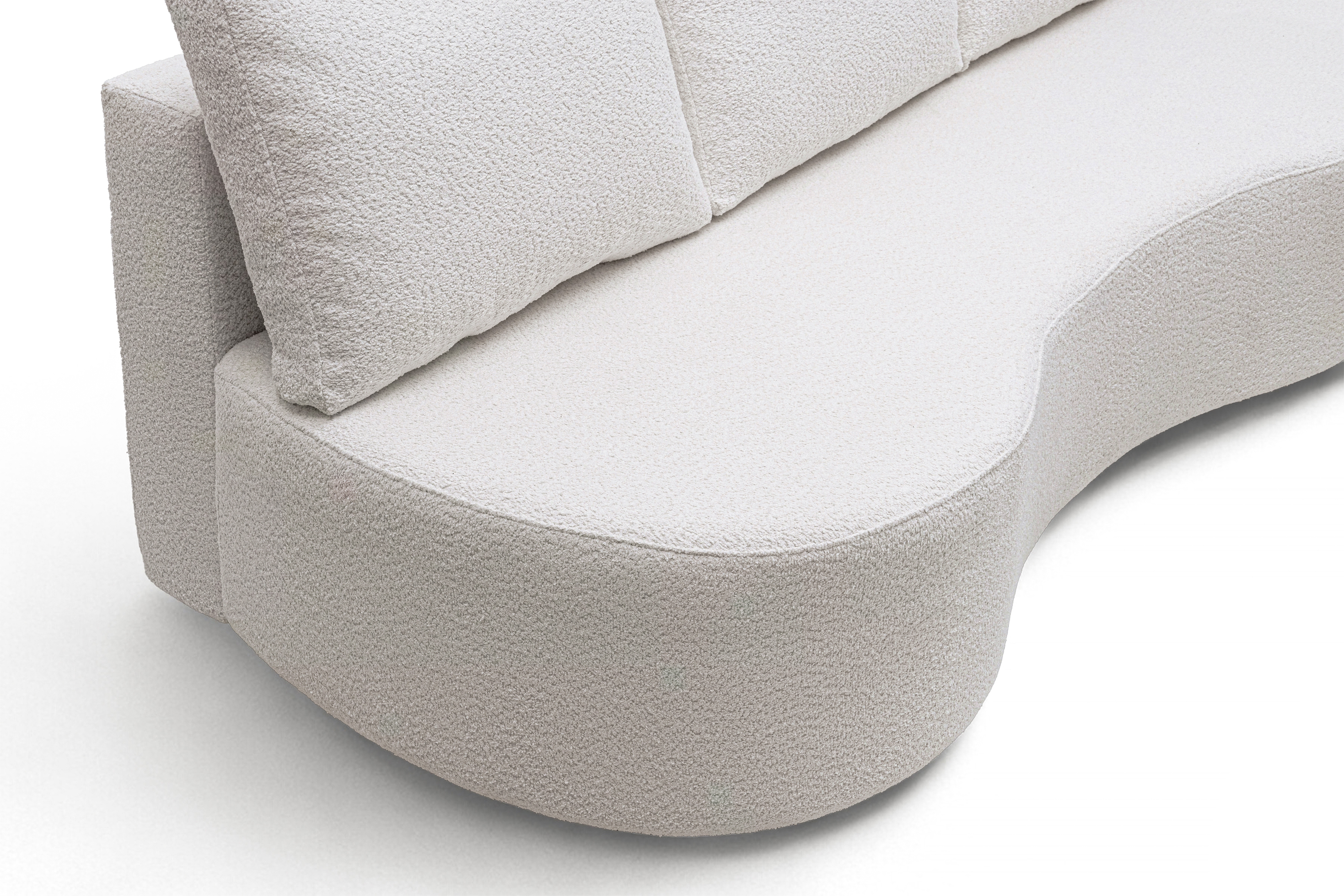 Rozkladacia pohovka Belin - krémová bouclé Catch Me 01 Pohovka s funkciou spania Belin - kremowa boucle Catch Me 01 