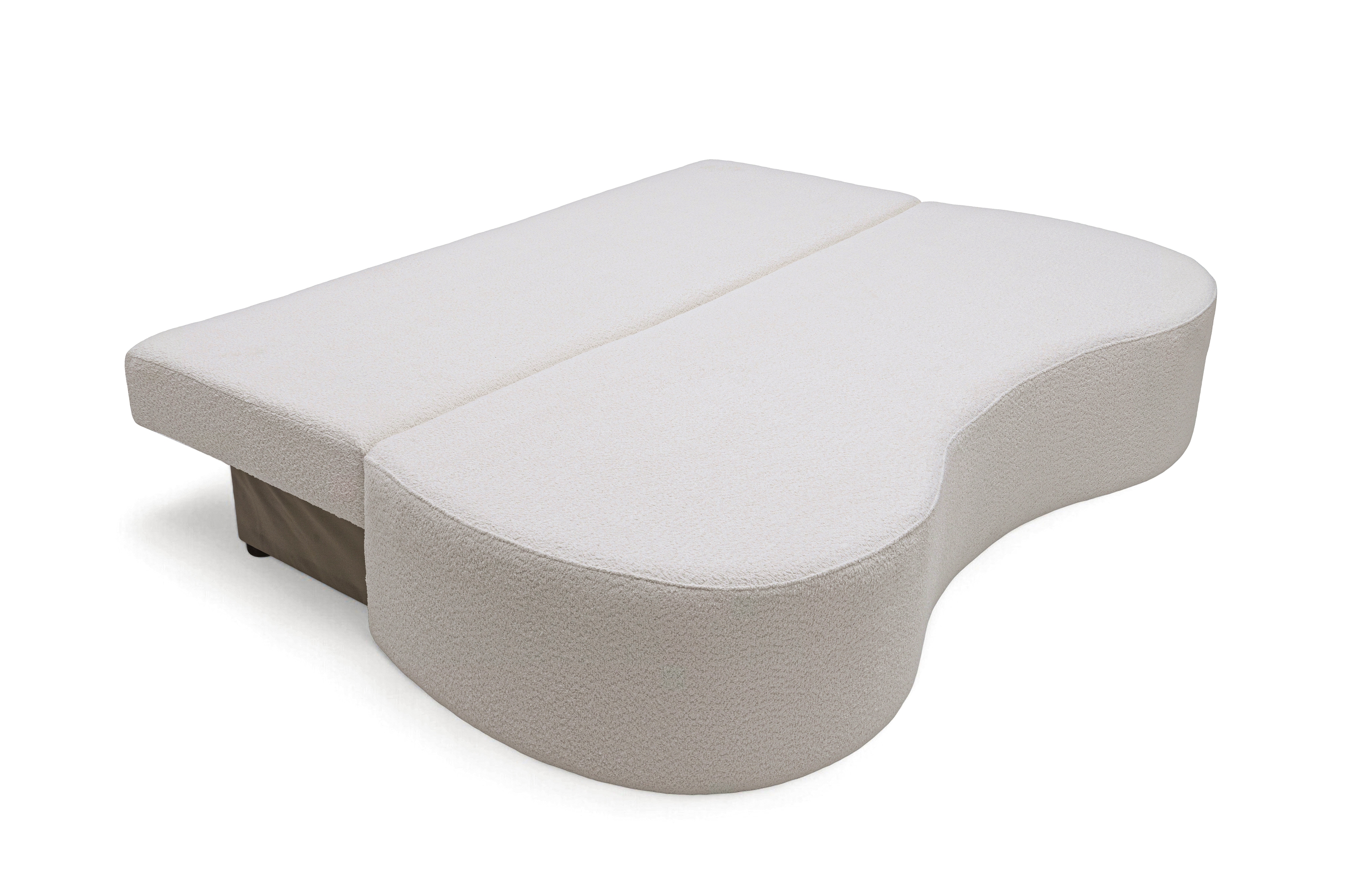 Rozkladacia pohovka Belin - krémová bouclé Catch Me 01 Pohovka s funkciou spania Belin - kremowa boucle Catch Me 01 