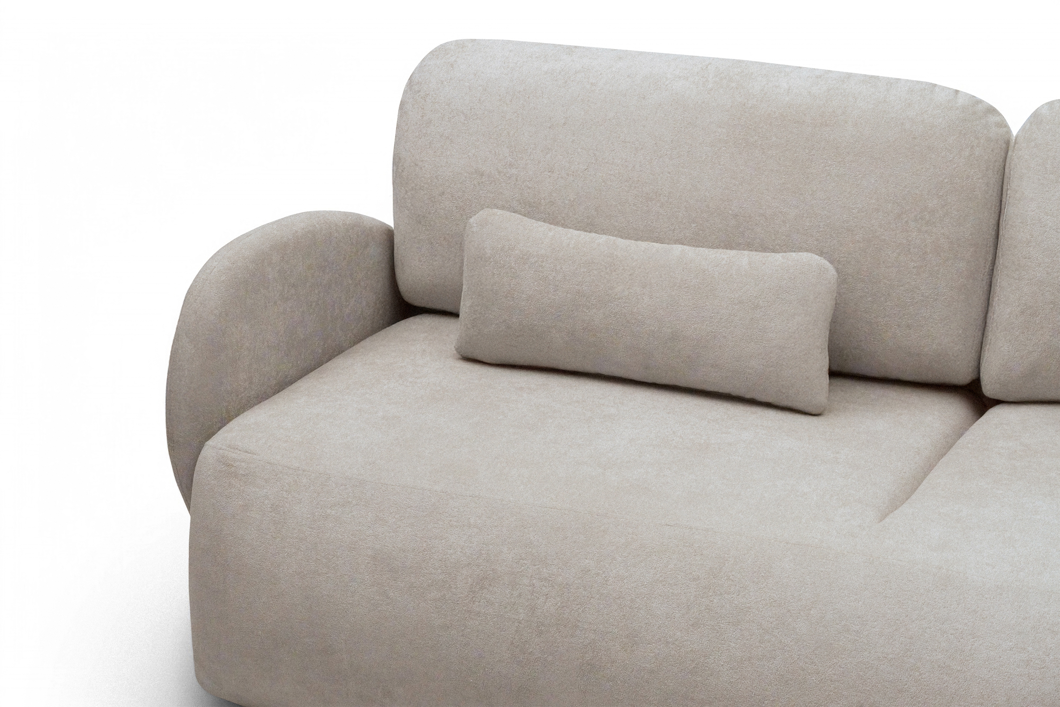 Rozkládací pohovka Dinel - béžová pletenina Freya 210.03 Pohovka rozkládací Dinel - béžová Pletenina Freya 210.03 - Limitowana oferta