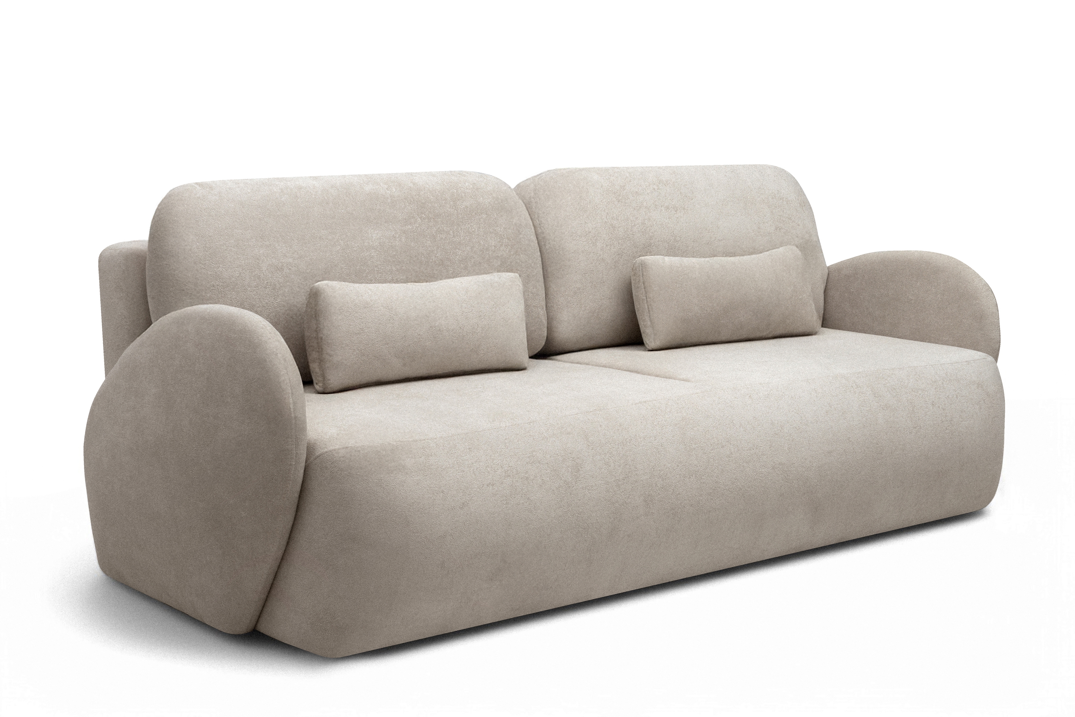 Rozkládací pohovka Dinel - béžová látka Freya 210.03 Pohovka rozkládací Dinel - béžová Pletenina Freya 210.03