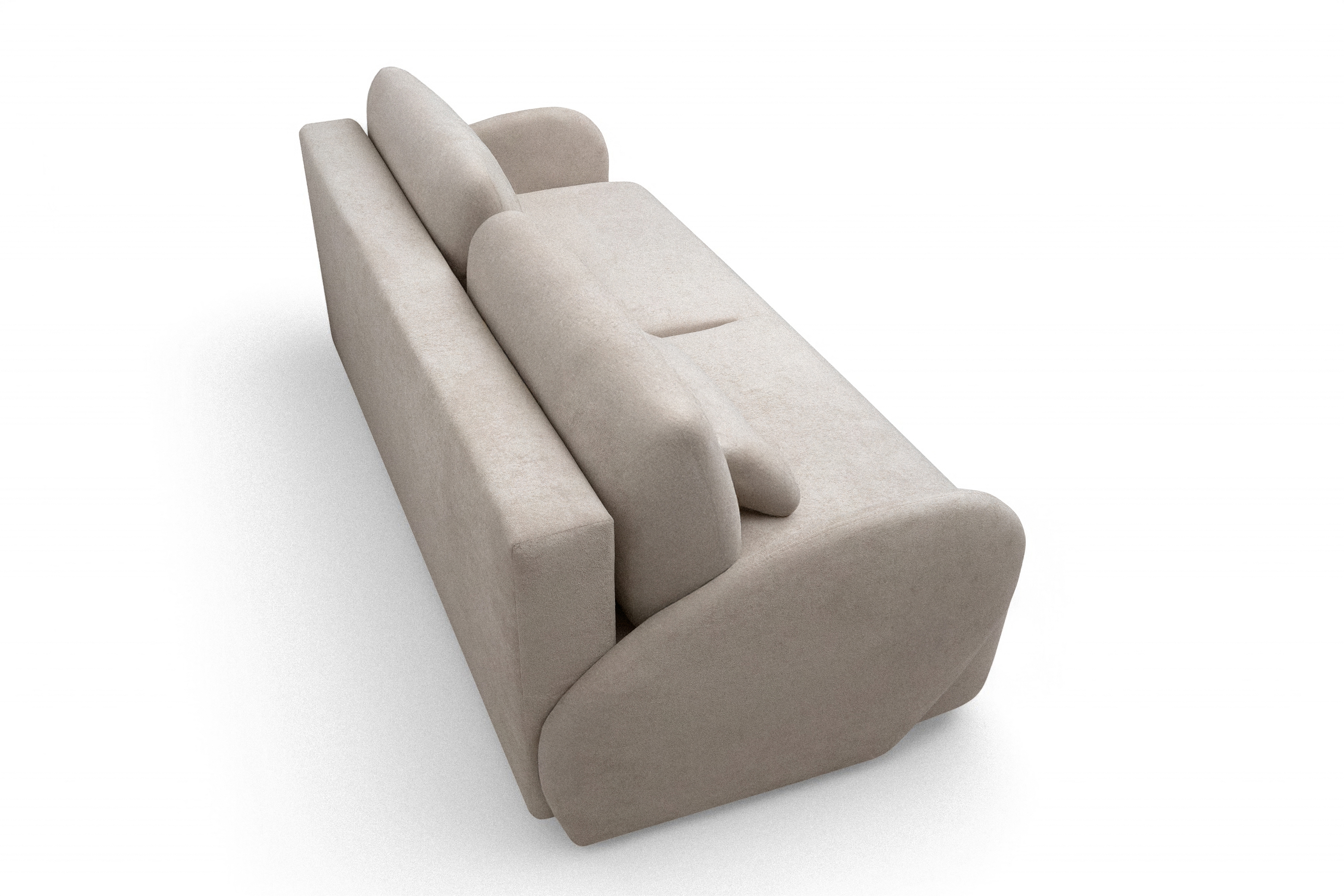 Rozkládací pohovka Dinel - béžová látka Freya 210.03 Pohovka rozkládací Dinel - béžová Pletenina Freya 210.03