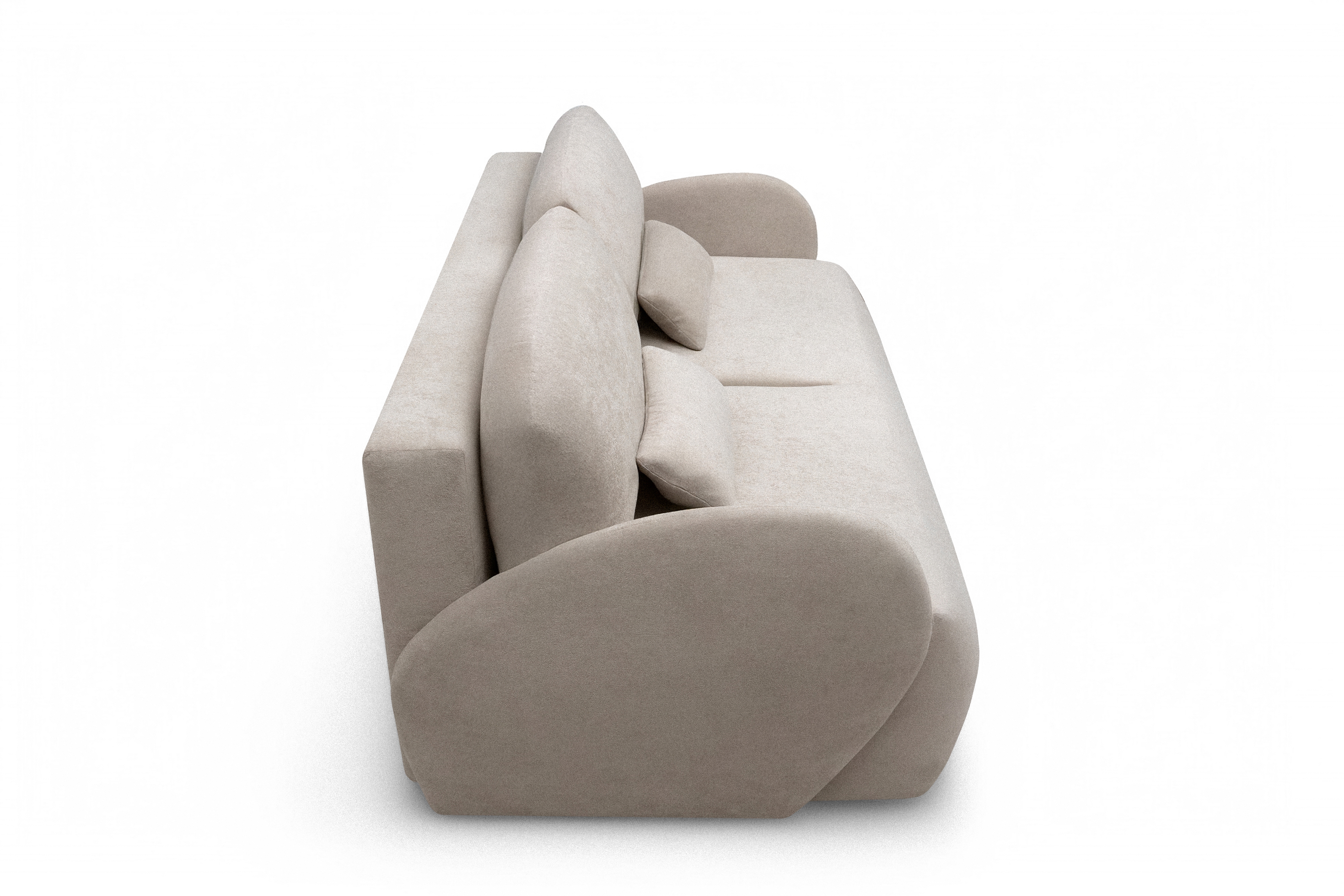 Rozkládací pohovka Dinel - béžová látka Freya 210.03 Pohovka rozkládací Dinel - béžová Pletenina Freya 210.03