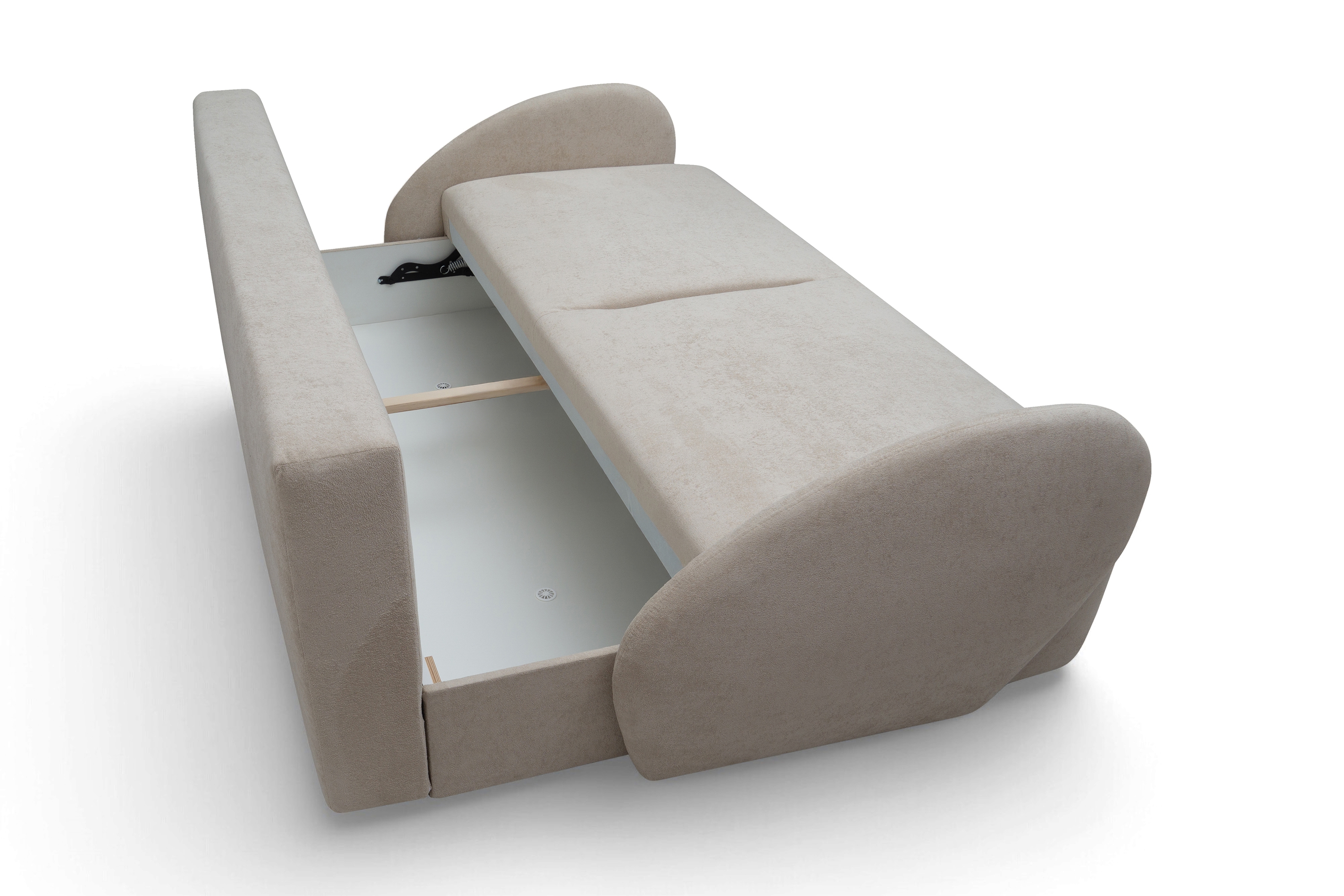 Rozkládací pohovka Dinel - béžová látka Freya 210.03 Pohovka rozkládací Dinel - béžová Pletenina Freya 210.03