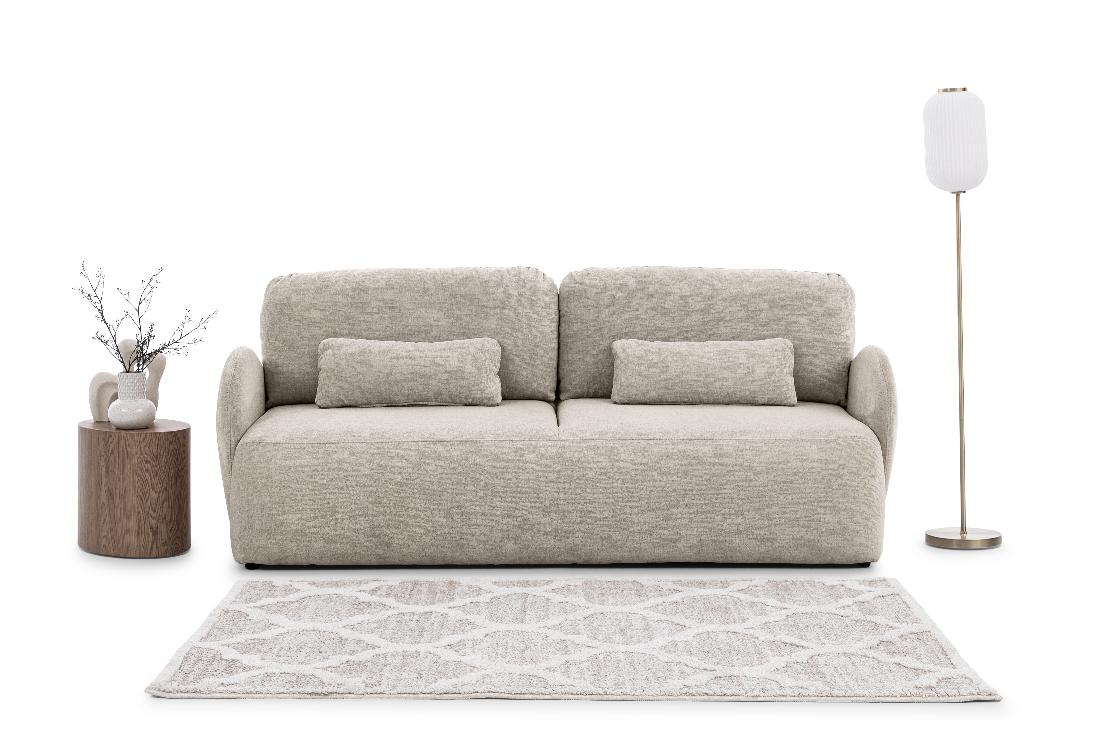 Rozkladacia pohovka Dinel - béžová žinylka Perfect Harmony 07 Pohovka s funkciou spania Dinel - Perfect Harmony 07