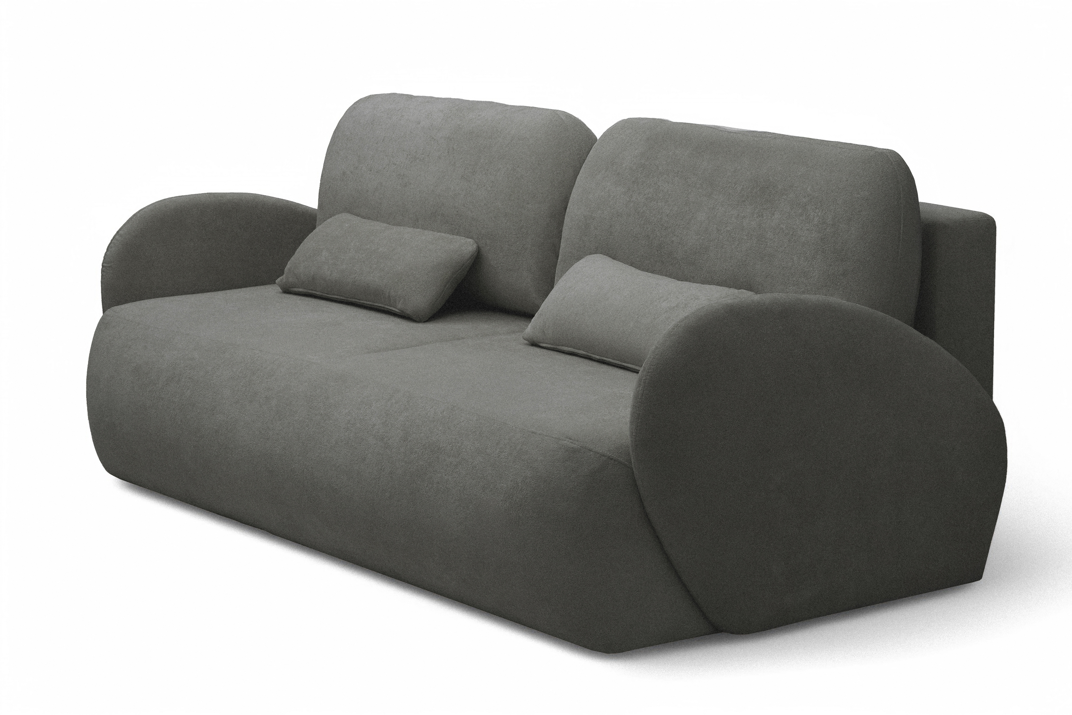 Rozkladacia pohovka Dinel - sivá pletenina Freya 210.22 Pohovka s funkciou spánku Dinel - šedá dzianina Freya 210.22