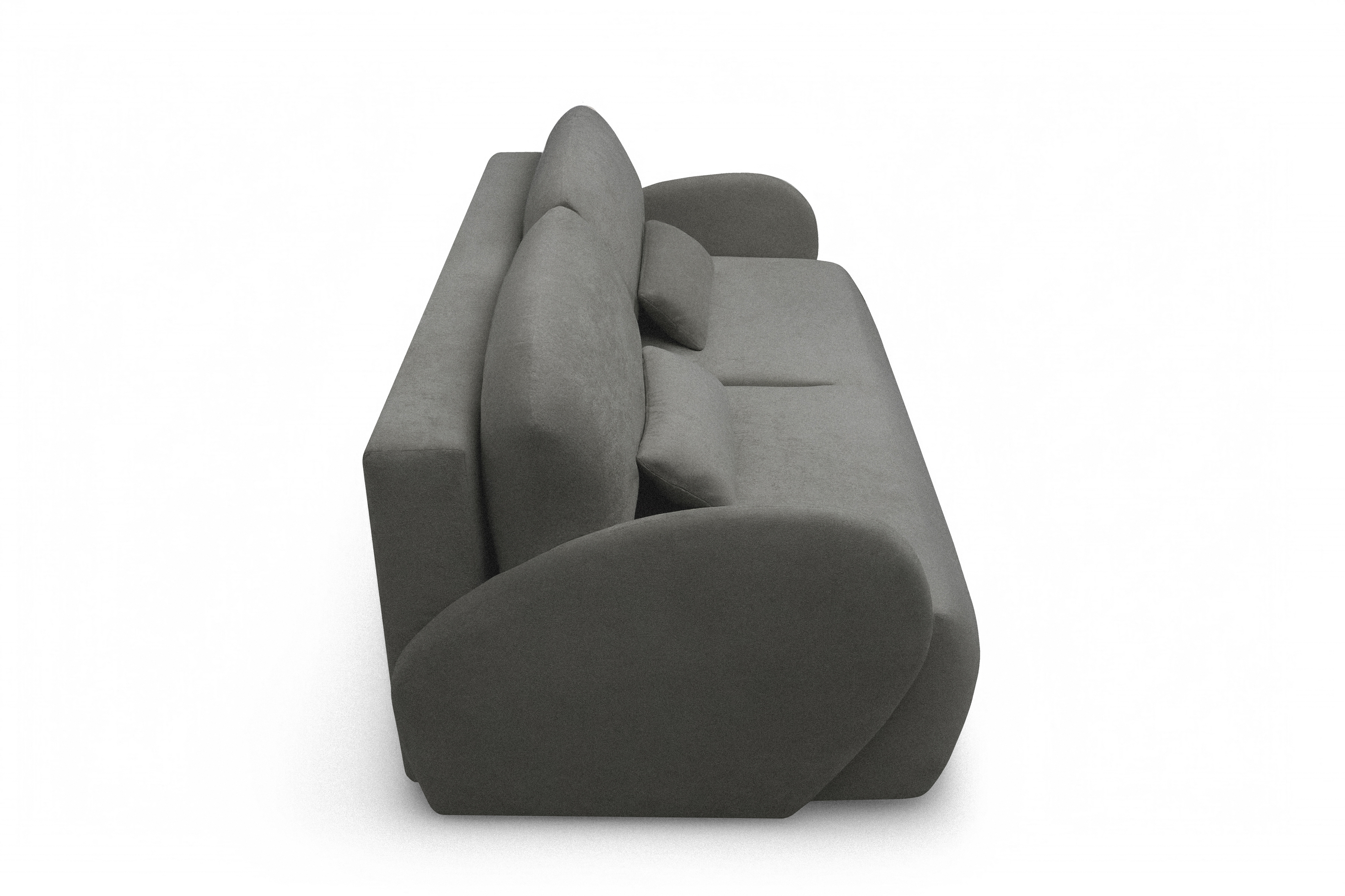 Rozkladacia pohovka Dinel - sivá pletenina Freya 210.22 Pohovka s funkciou spánku Dinel - šedá dzianina Freya 210.22