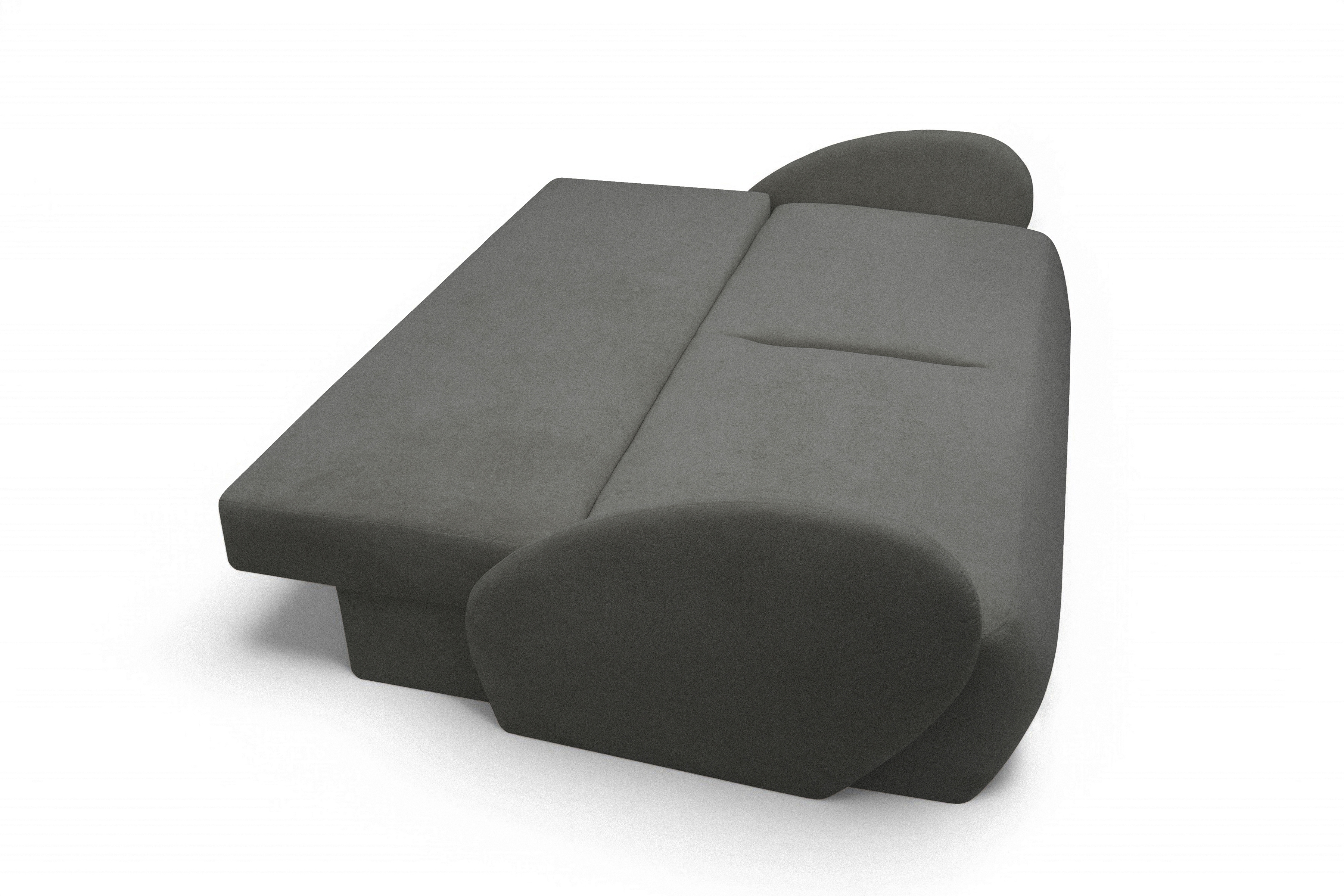 Rozkladacia pohovka Dinel - sivá pletenina Freya 210.22 Pohovka s funkciou spánku Dinel - šedá dzianina Freya 210.22