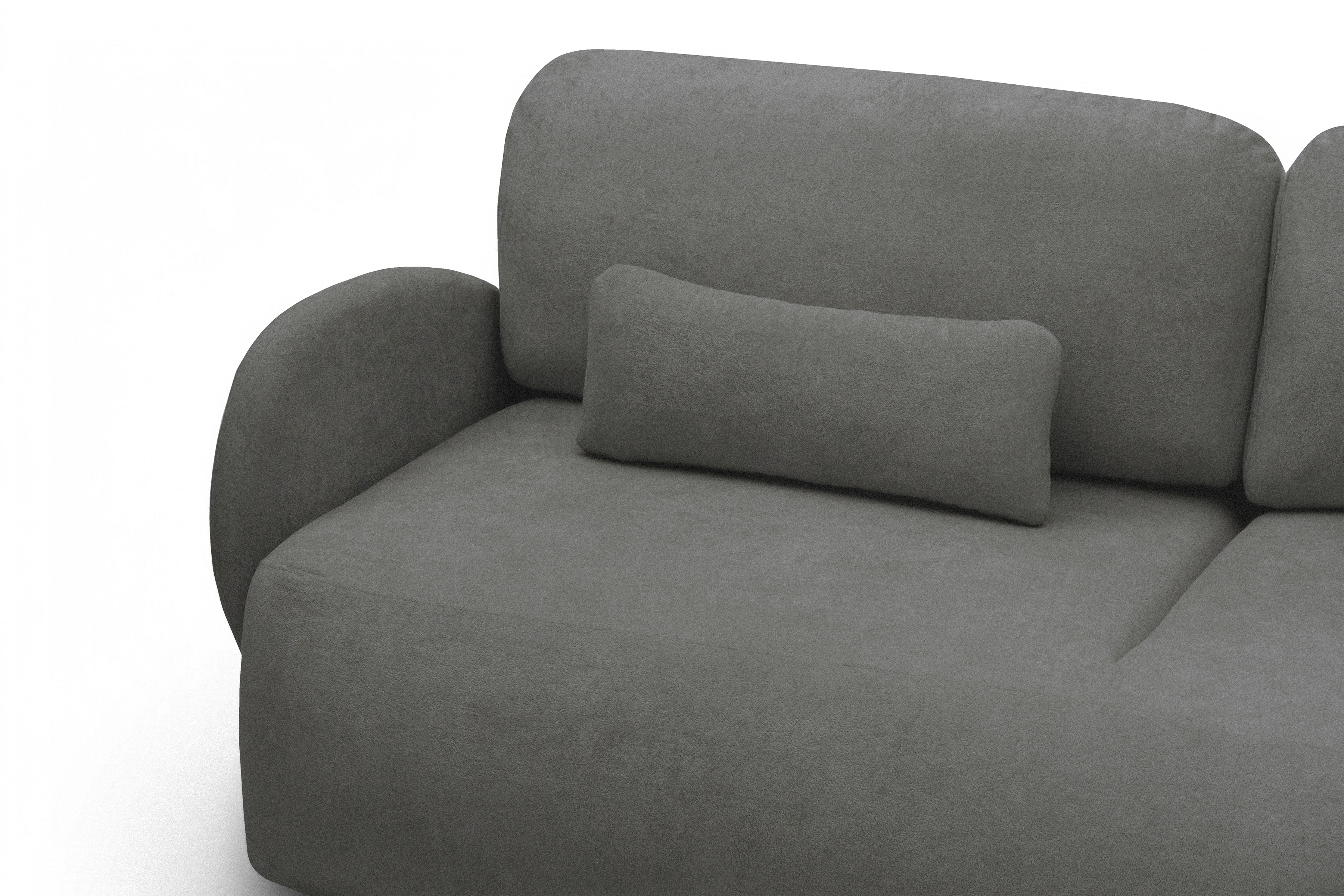 Rozkladacia pohovka Dinel - sivá pletenina Freya 210.22 Pohovka s funkciou spánku Dinel - šedá dzianina Freya 210.22