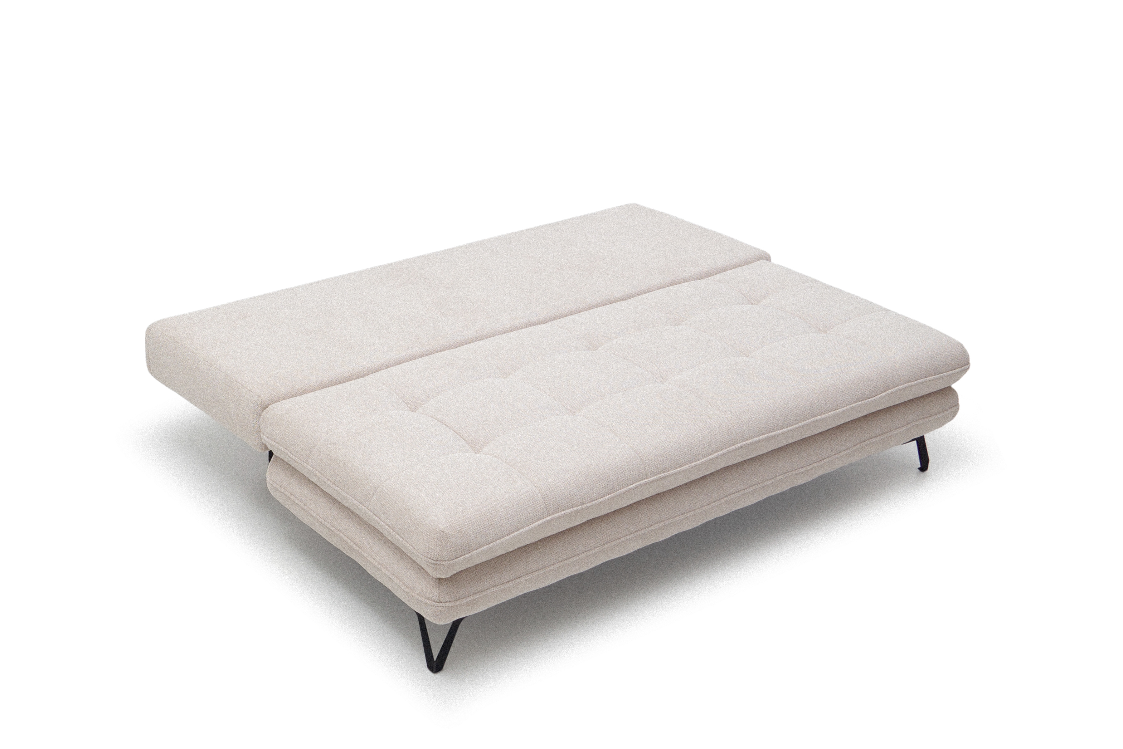 Rozkládací pohovka s úložným prostorem Dori s funkcí spaní - béžová tkanina Aragon 03 Pohovka rozkládací Dori rozkladana s úložným prostorem- béžová plecionka Aragon 03