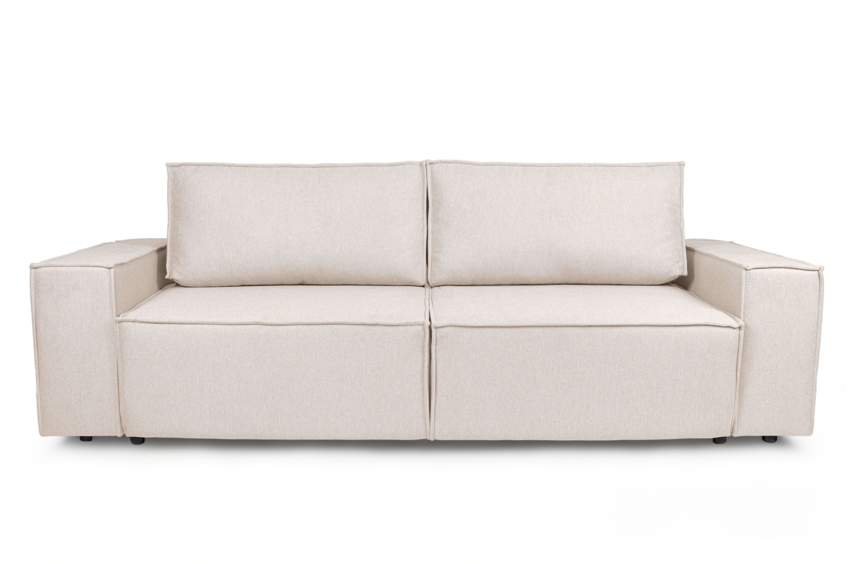 Rozkladacia pohovka Flabio - béžová pletenina Loft 01 Pohovka s funkciou spania Flabio - Béžová plecionka Loft 01