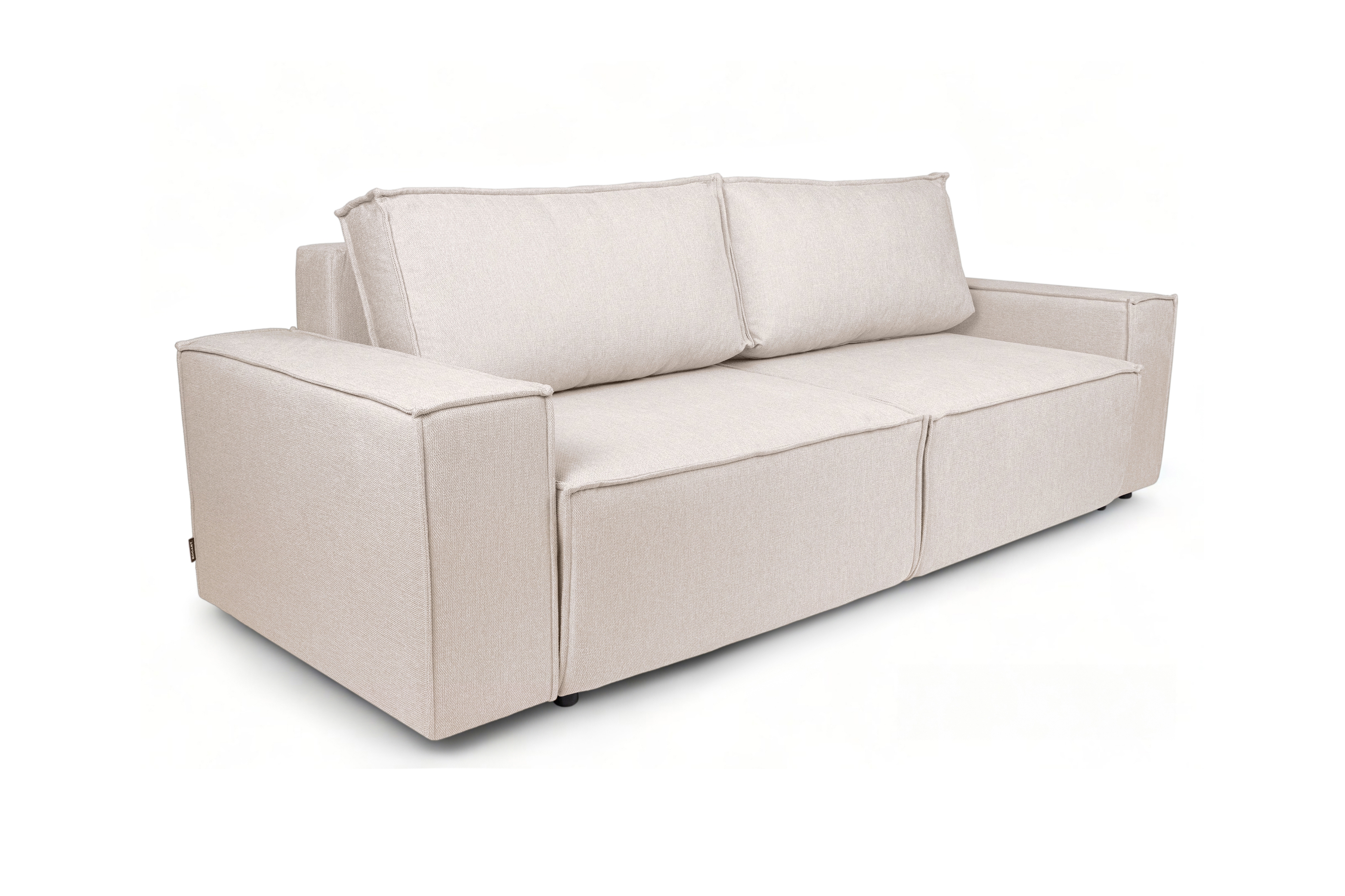 Rozkladacia pohovka Flabio - béžová pletenina Loft 01 Pohovka s funkciou spania Flabio - Béžová plecionka Loft 01