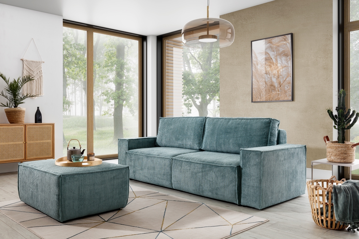 Rozkládací pohovka Flabio manšestrowy Komplet odpočinkové 