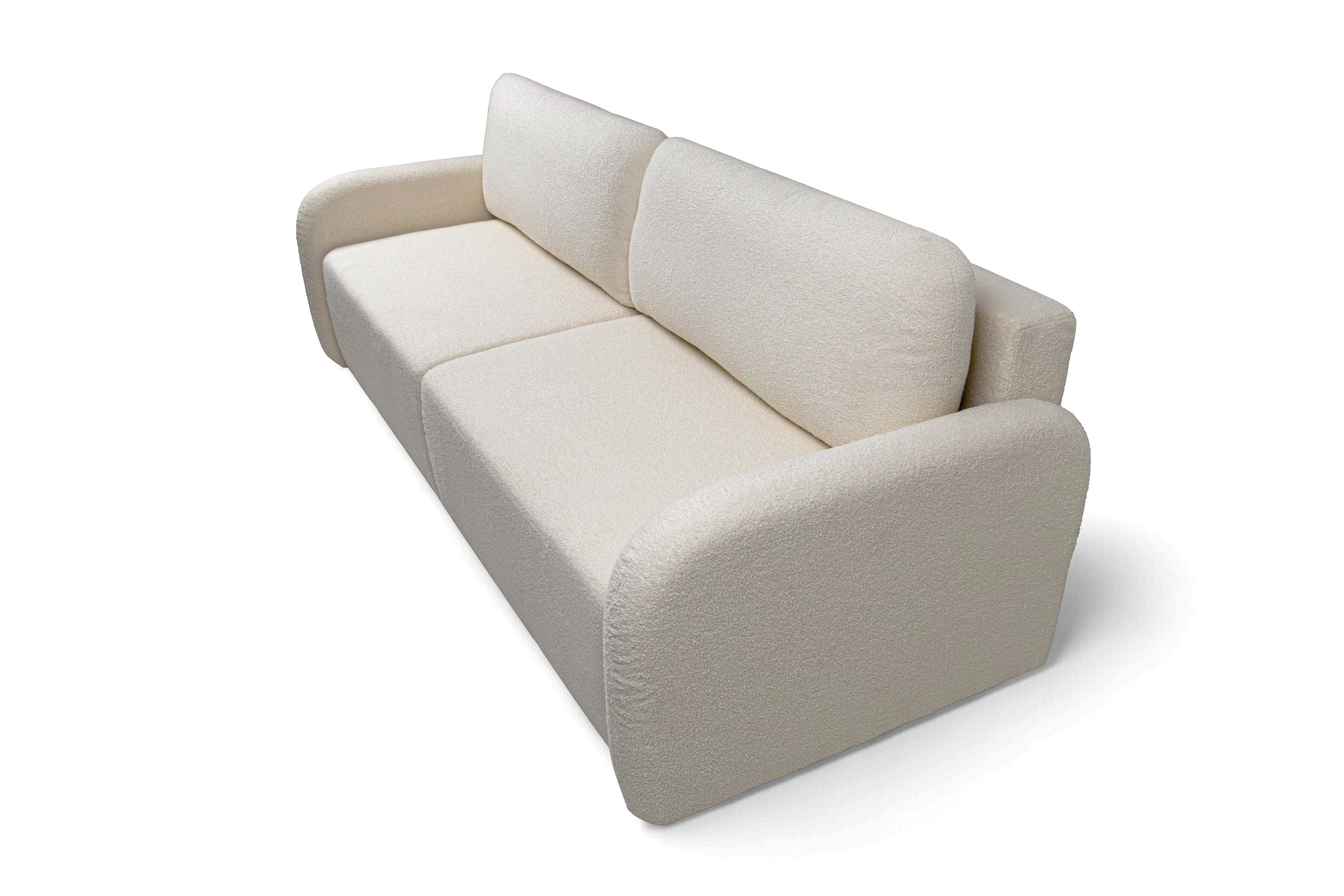 Pohovka s funkciou spania Limpik - béžová tkanina boucle Lambi 8 Pohovka s funkciou spania Limpik - Béžová / boucle / Lambi 8