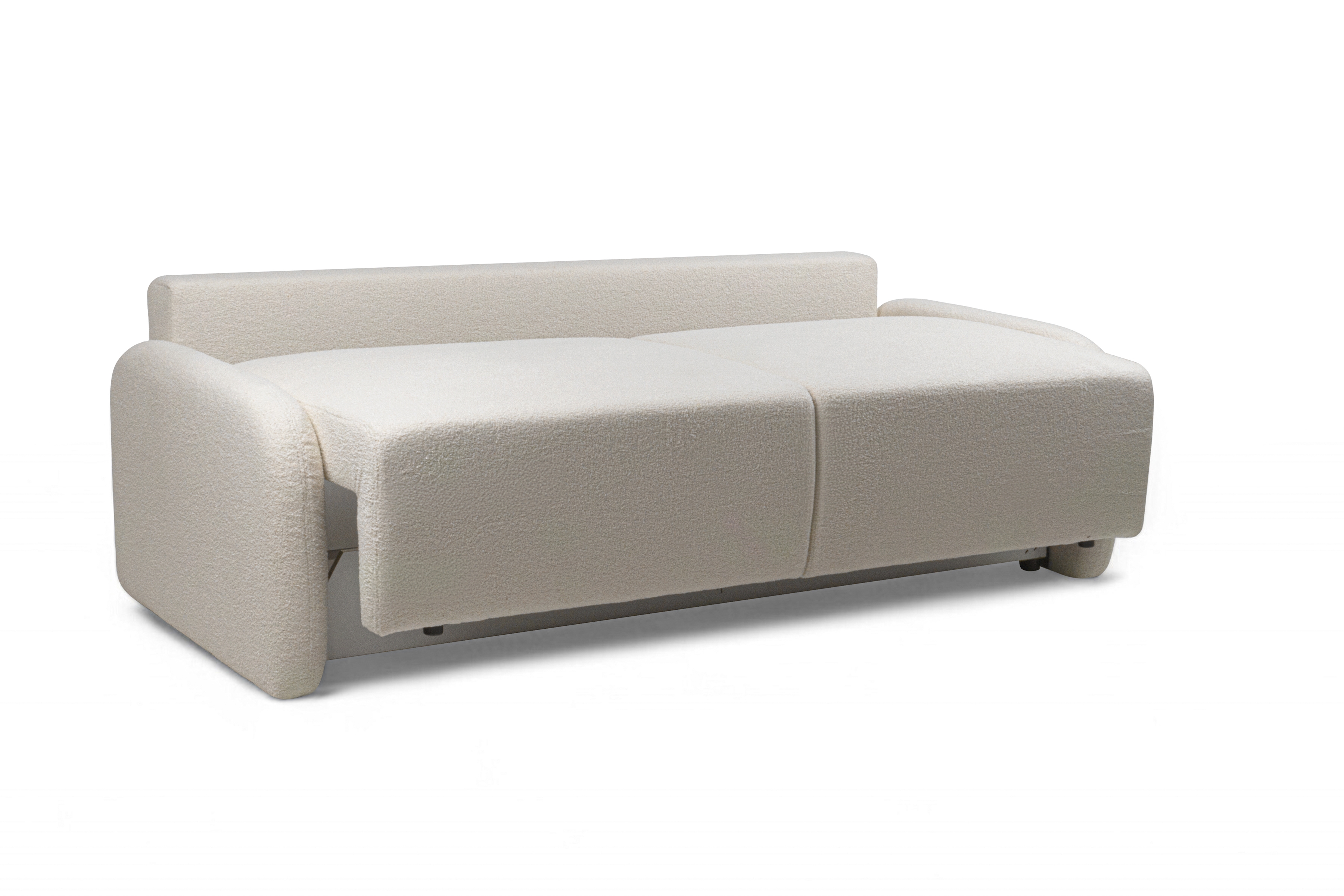 Pohovka s funkciou spania Limpik - béžová tkanina boucle Lambi 8 Pohovka s funkciou spania Limpik - Béžová / boucle / Lambi 8