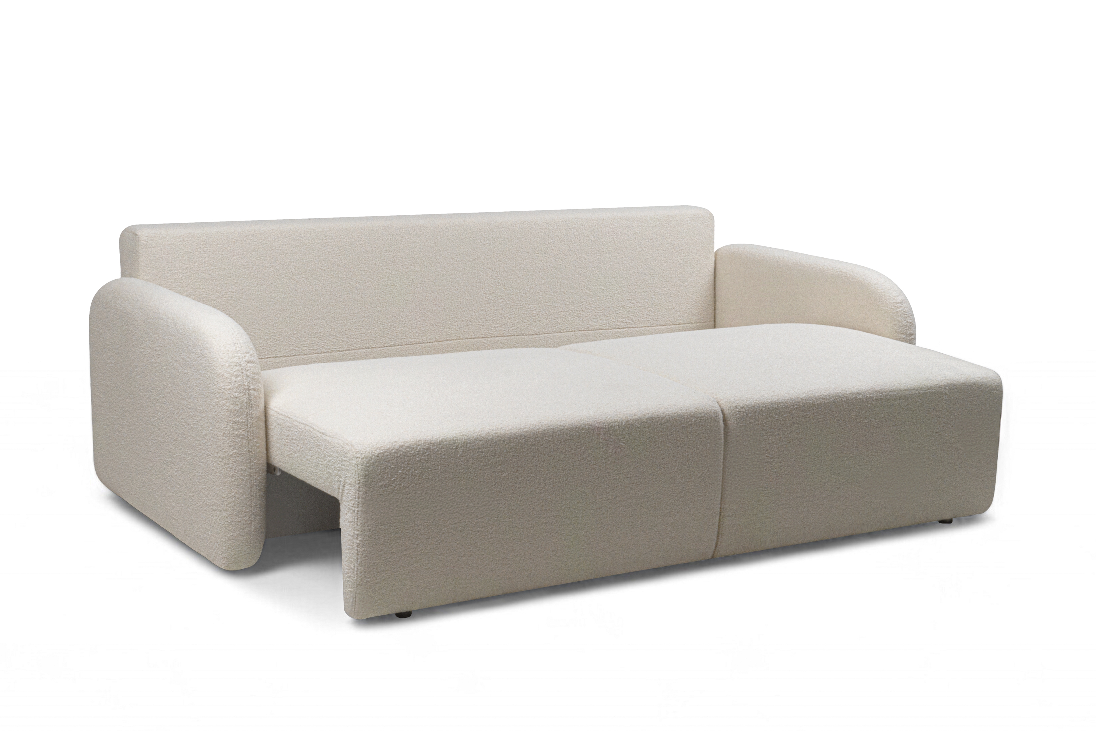 Pohovka s funkciou spania Limpik - béžová tkanina boucle Lambi 8 Pohovka s funkciou spania Limpik - Béžová / boucle / Lambi 8