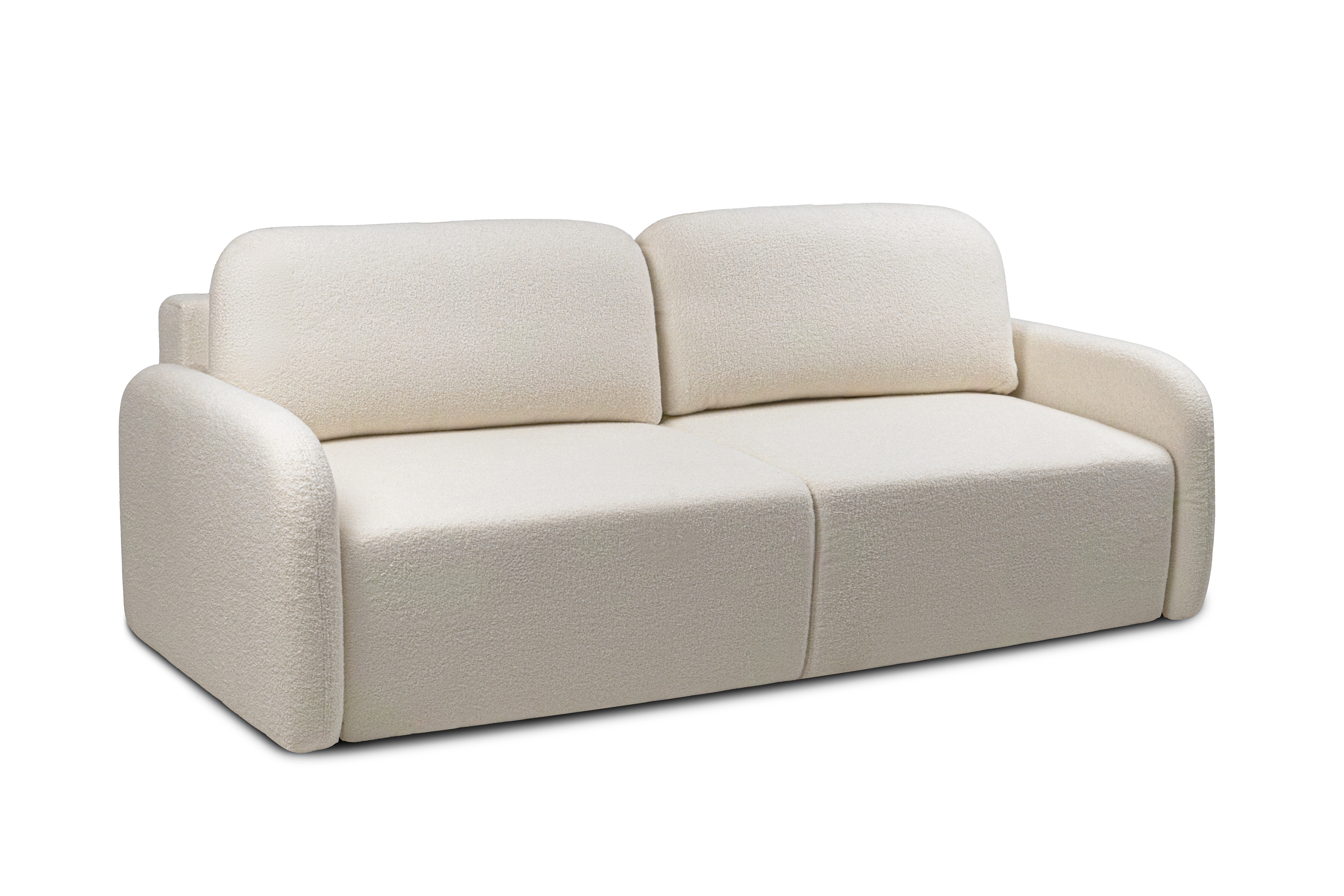 Pohovka s funkciou spania Limpik - béžová tkanina boucle Lambi 8 Pohovka s funkciou spania Limpik - Béžová / boucle / Lambi 8