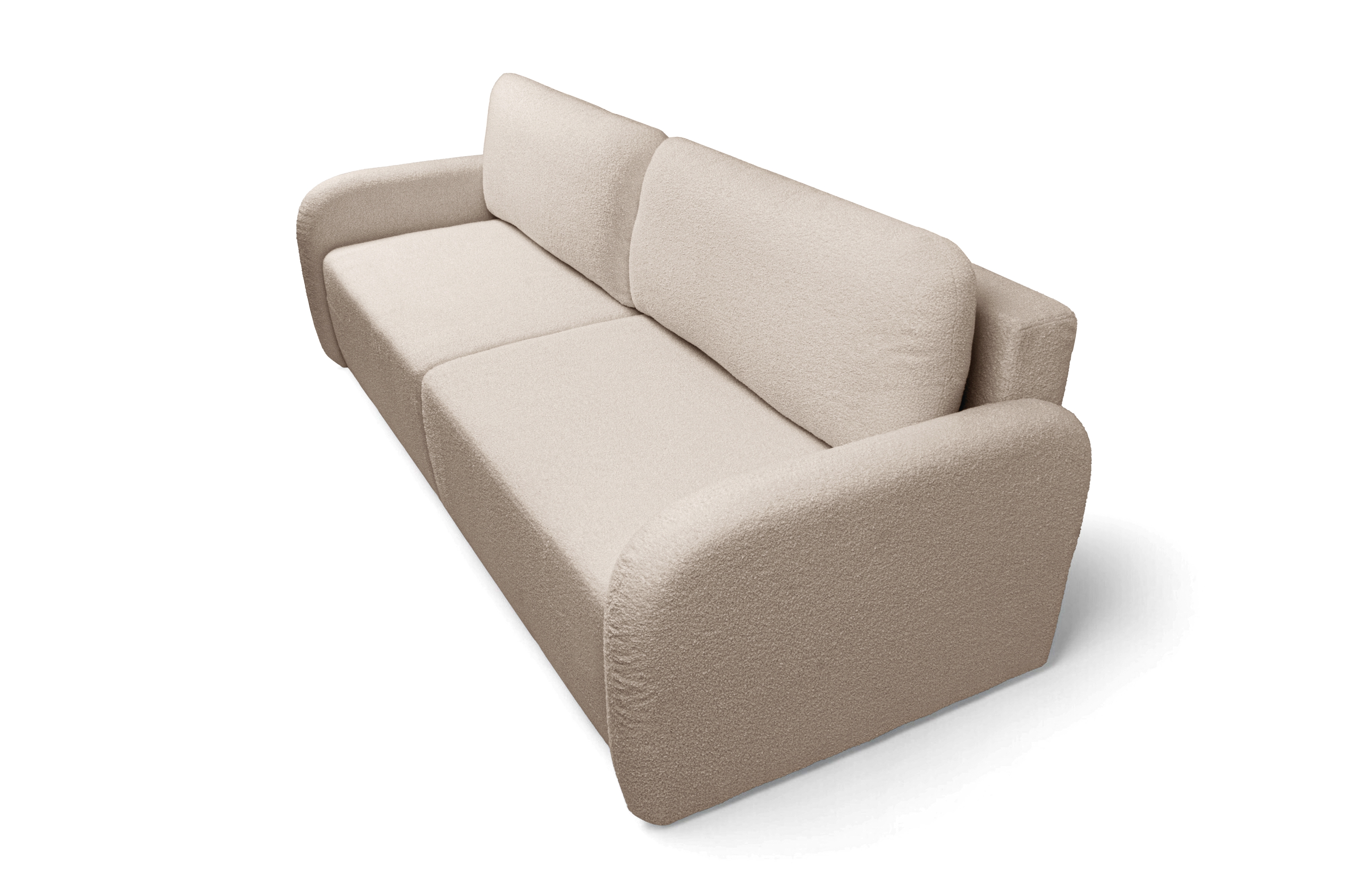 Rozkladacia pohovka Limpik - béžová bouclé Lambi 5 Pohovka s funkciou spania Limpik - Béžová boucle Lambi 5